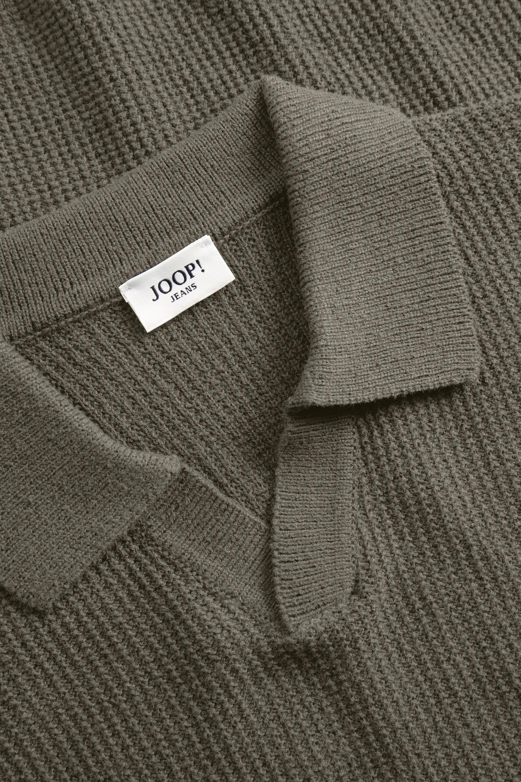 Joop Jeans Polokragenpullover »Ove« mit feinem Strukturmuster