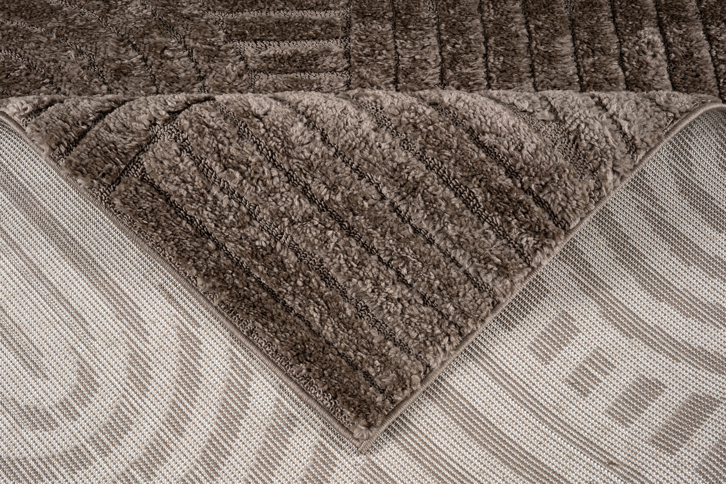OTTO home Teppich »Jonne, Boho-Design, Scandi, Designteppich« rechteckig 20 mm Höhe Hoch-Tief, 3D Optik, skandinavischer Stil, Wohnzimmer, Schlafzimmer