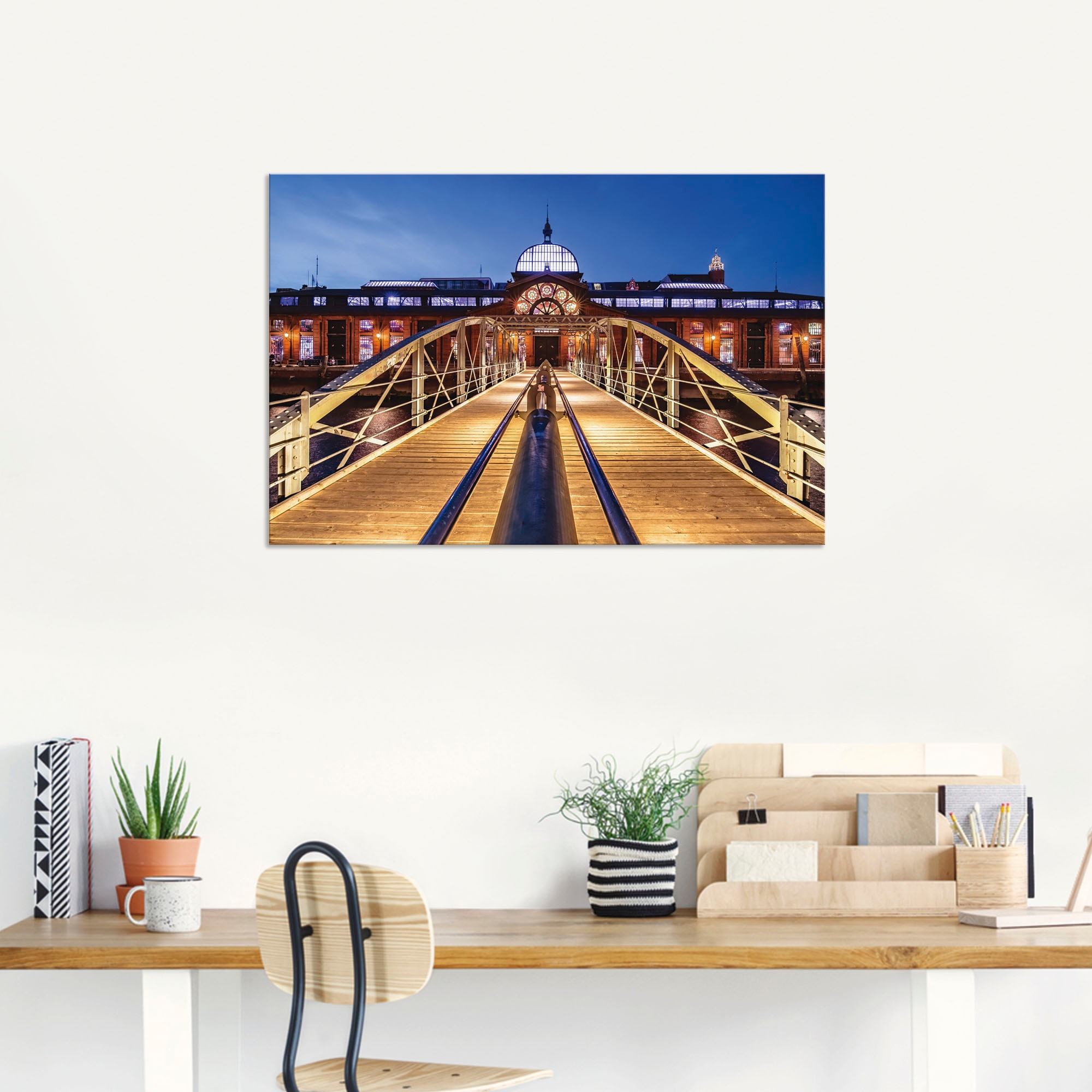 Artland Wandbild »Fischmarkt Hamburg«, Hamburg, (1 St.), als Alubild, Outdoorbild, Leinwandbild, Wandaufkleber, versch. Größen