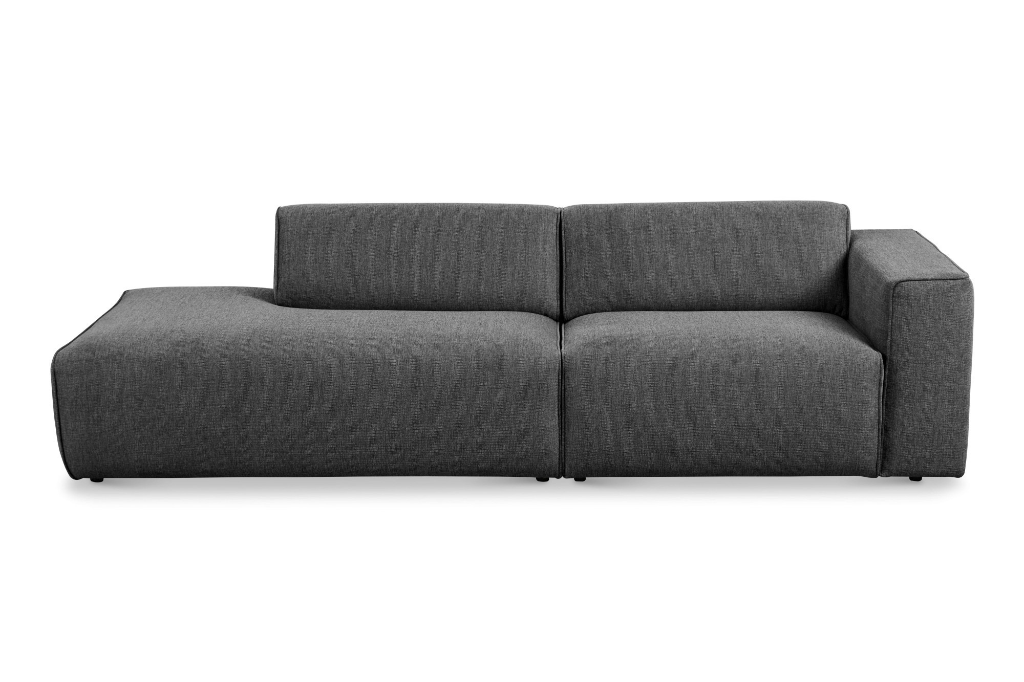 andas 2-Sitzer »Noord mit Kedernaht, Breite 227 cm«, Cord, Struktur, Webstoff, mit Wellenunterfederung, Massivholzrahmen