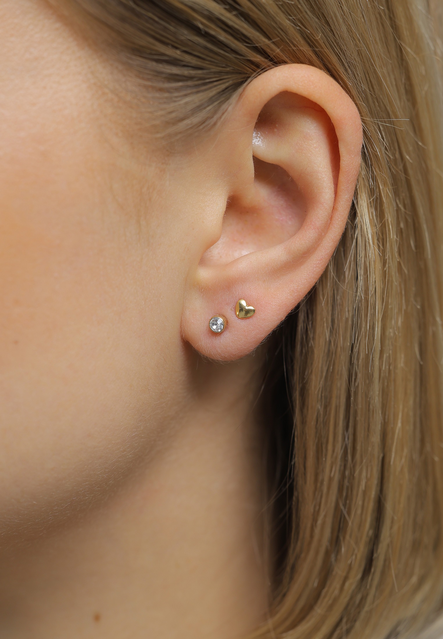 Elli Ohrstecker-Set »Ohrringe 2er Set Herz 925 Silber, mit Kristallen von Swarovski®«