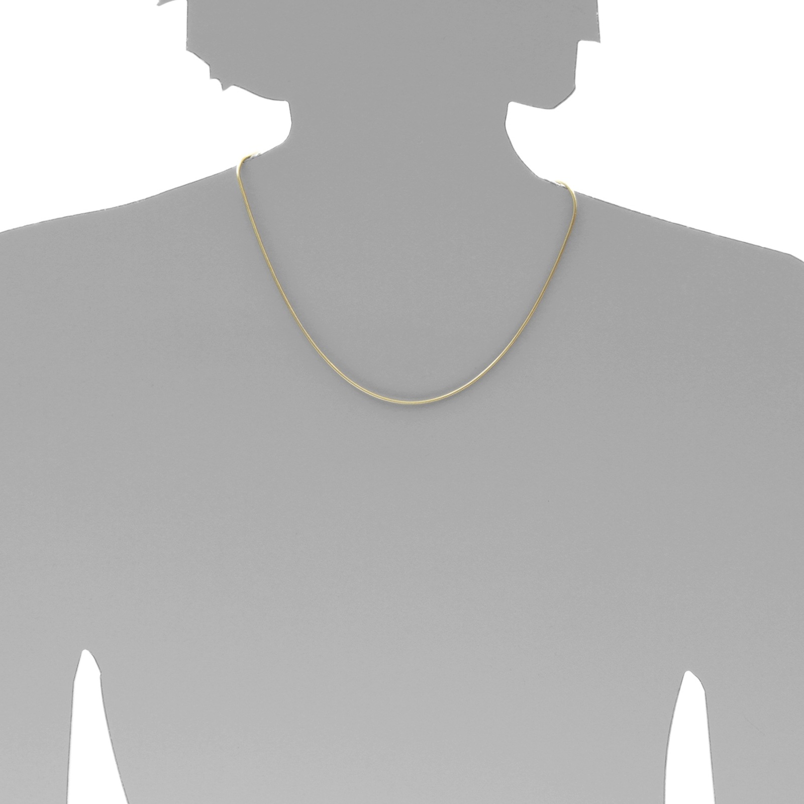 OSTSEE-SCHMUCK Silberkette »- Schlange 1,6 mm - Silber 925/000, vergoldet -,«