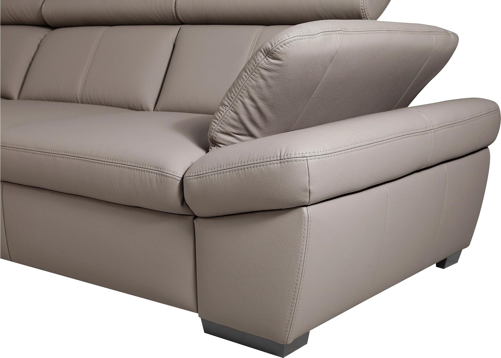 exxpo - sofa fashion Ecksofa »Salerno, klassisch modernes Funktionssofa, hoher Sitzkomfort, L-Form«, inkl. Kopf- und Armteilverstellung, wahlweise mit Bettfunktion
