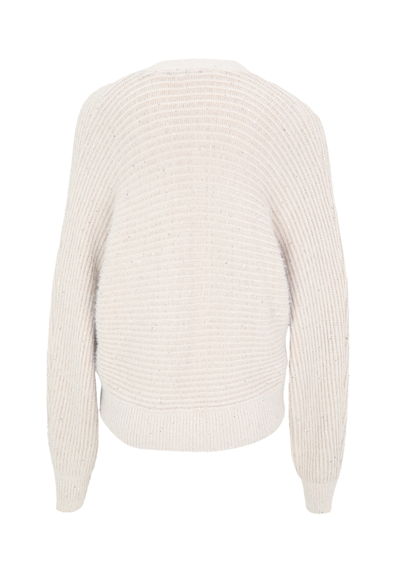 Zero Rundhalspullover »Strickjacke mit Pailletten«