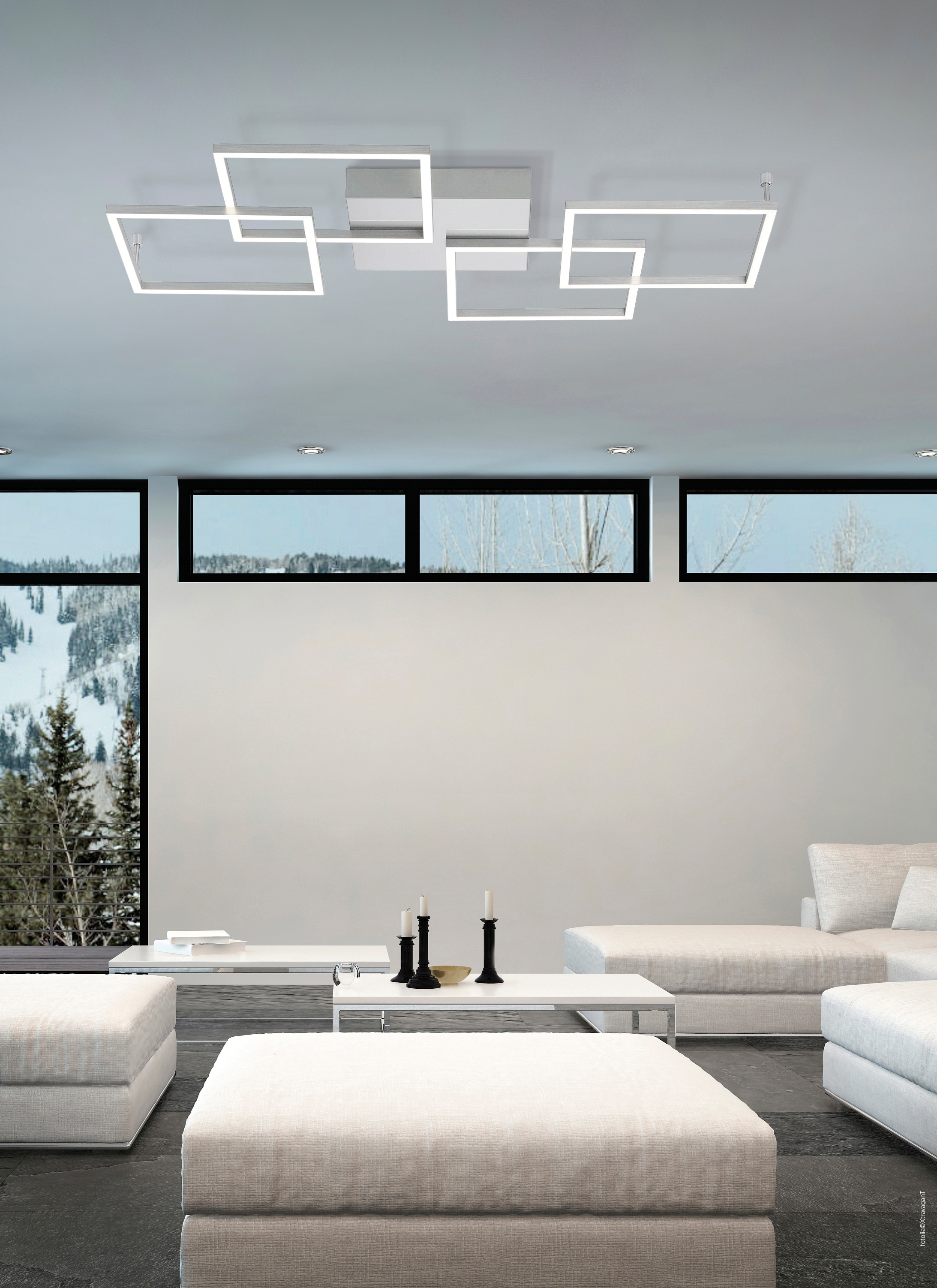 Paul Neuhaus LED Deckenleuchte »Inigo«, 4 flammig, Leuchtmittel LED-Board | LED fest integriert, Stufenlos dimmbar über vorhandenen Wandschalter