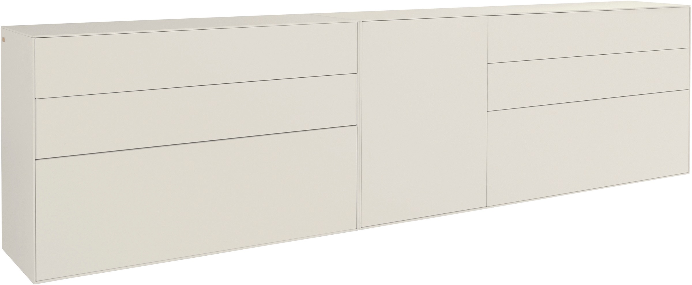 LeGer Home by Lena Gercke Sideboard »Essentials«, (2 St.), Breite: 279cm, MDF lackiert, Push-to-open-Funktion