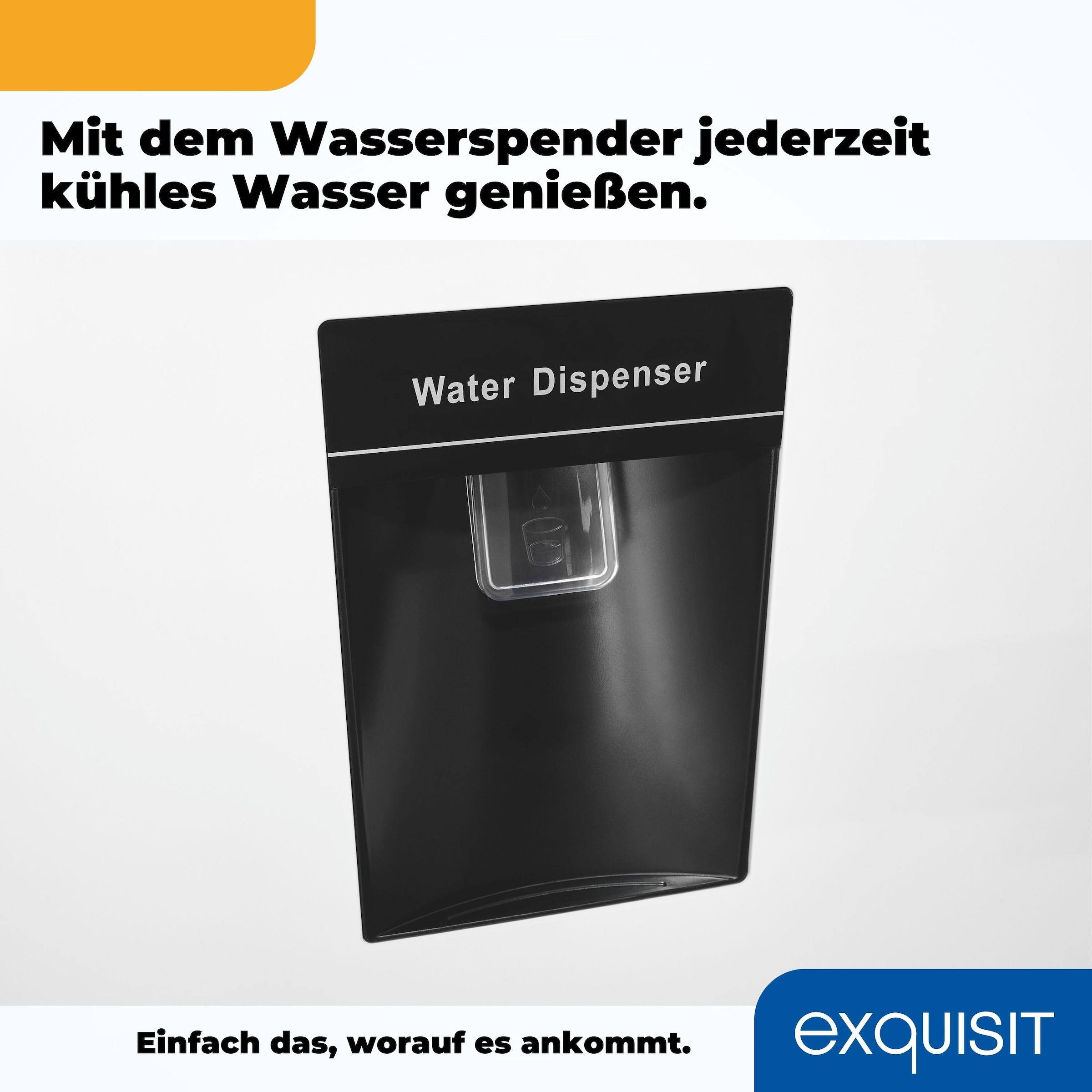 exquisit Kühl-/Gefrierkombination »KGC265-70-H-WS-010E weiss«, Wasserspender