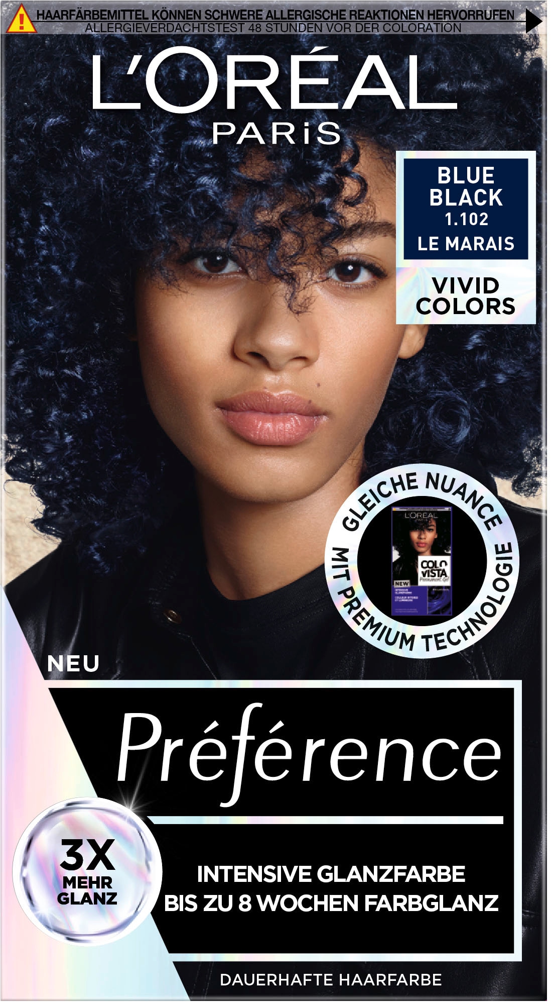 L'ORÉAL PARIS Coloration »Préférence Vivid Colors«, (Packung, 3 tlg.), mit pflegender Formel