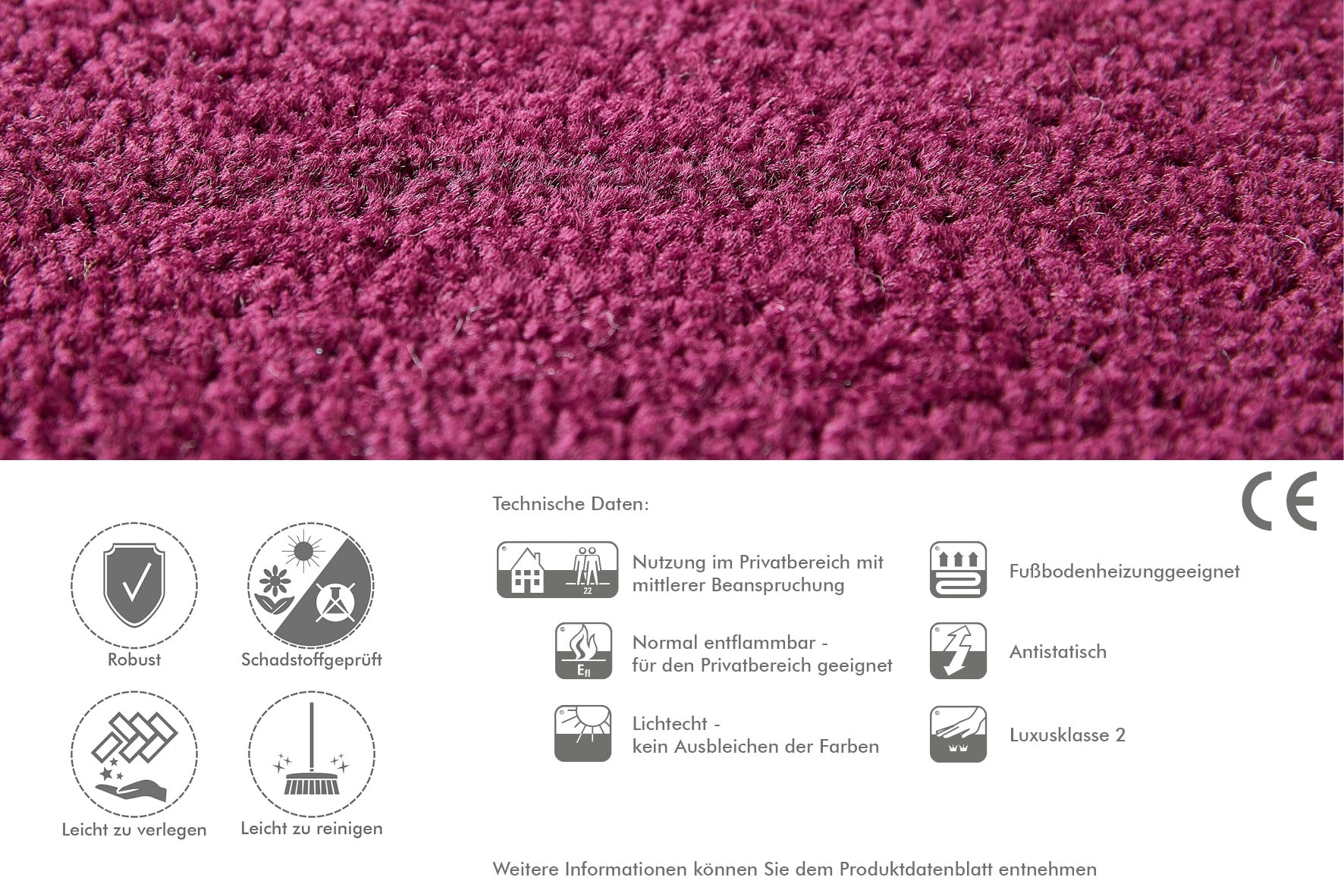 Online-Shop Andiamo & pflegeleicht Farben, Uni Breite Teppichboden cm, strapazierfähig »Kräuselvelours OTTO im rechteckig, Ines«, 400