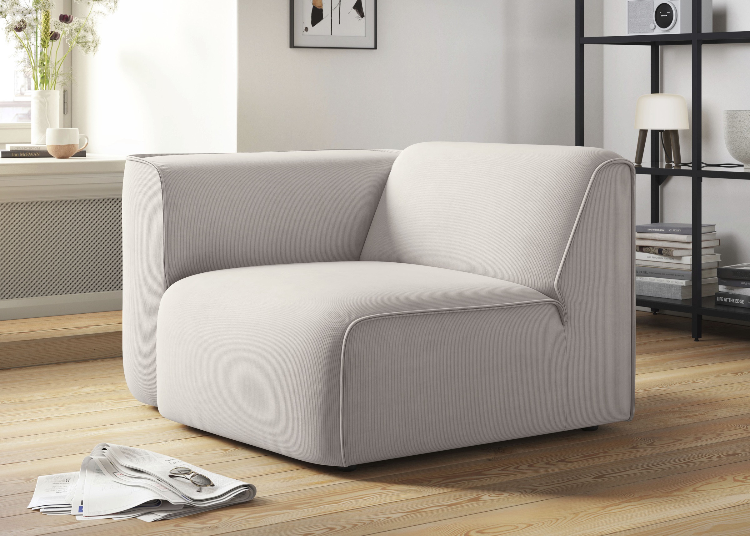 RAUM.ID Sessel »Merid Sofa-Eckelement, Maße B/T/H: 109/97/46 cm«, als Modul oder separat verwendbar, für individuelle Zusammenstellung