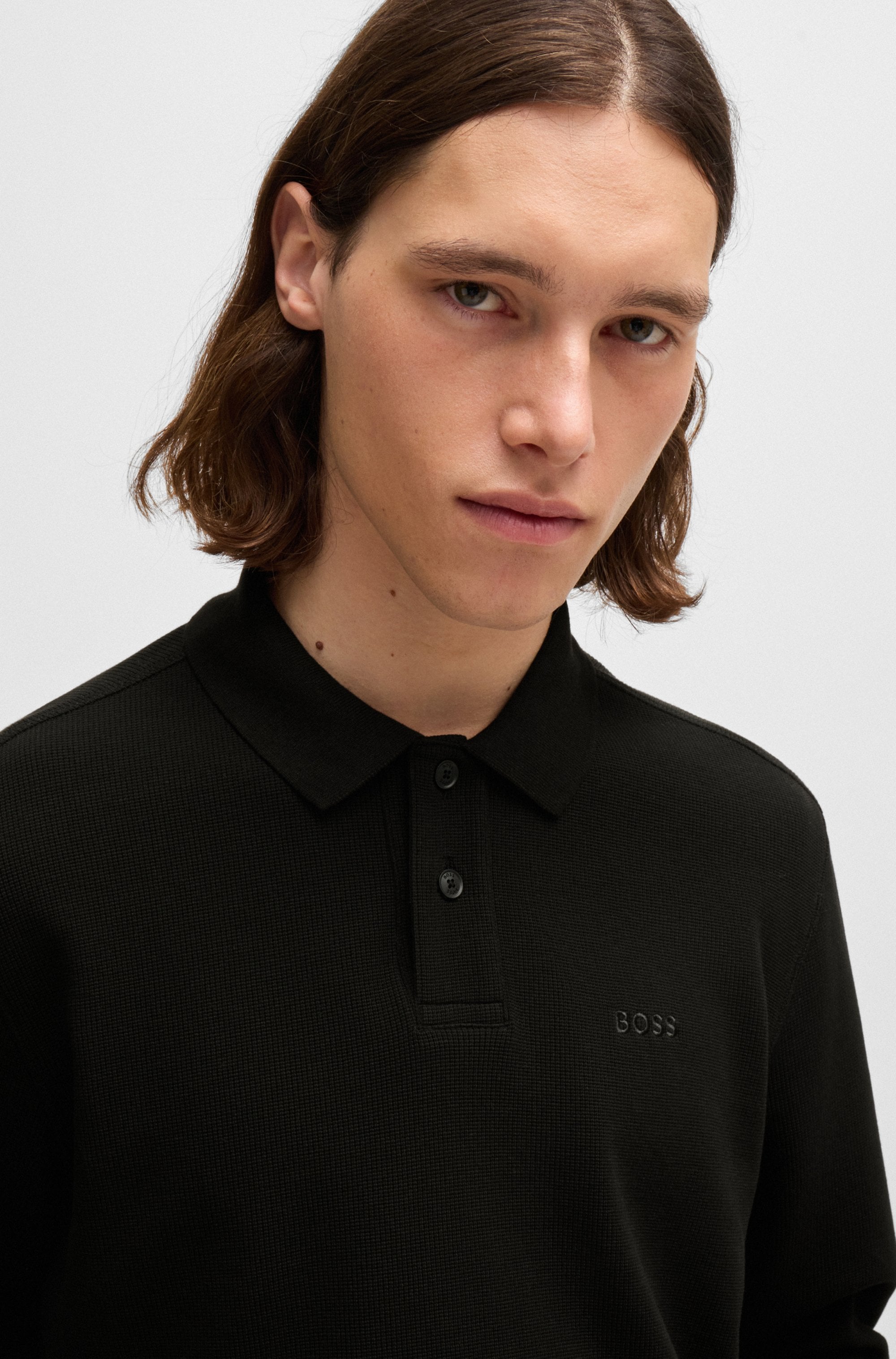BOSS ORANGE Poloshirt »Petempestolong«, mit Knopfleiste