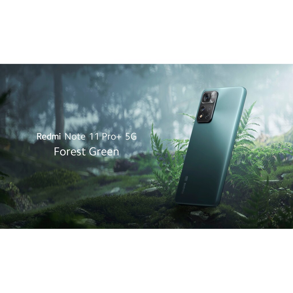 Xiaomi Smartphone »Redmi Note 11 Pro+ 5G«, Forest Green, 16,94 cm/6,67 Zoll, 128 GB Speicherplatz, 108 MP Kamera