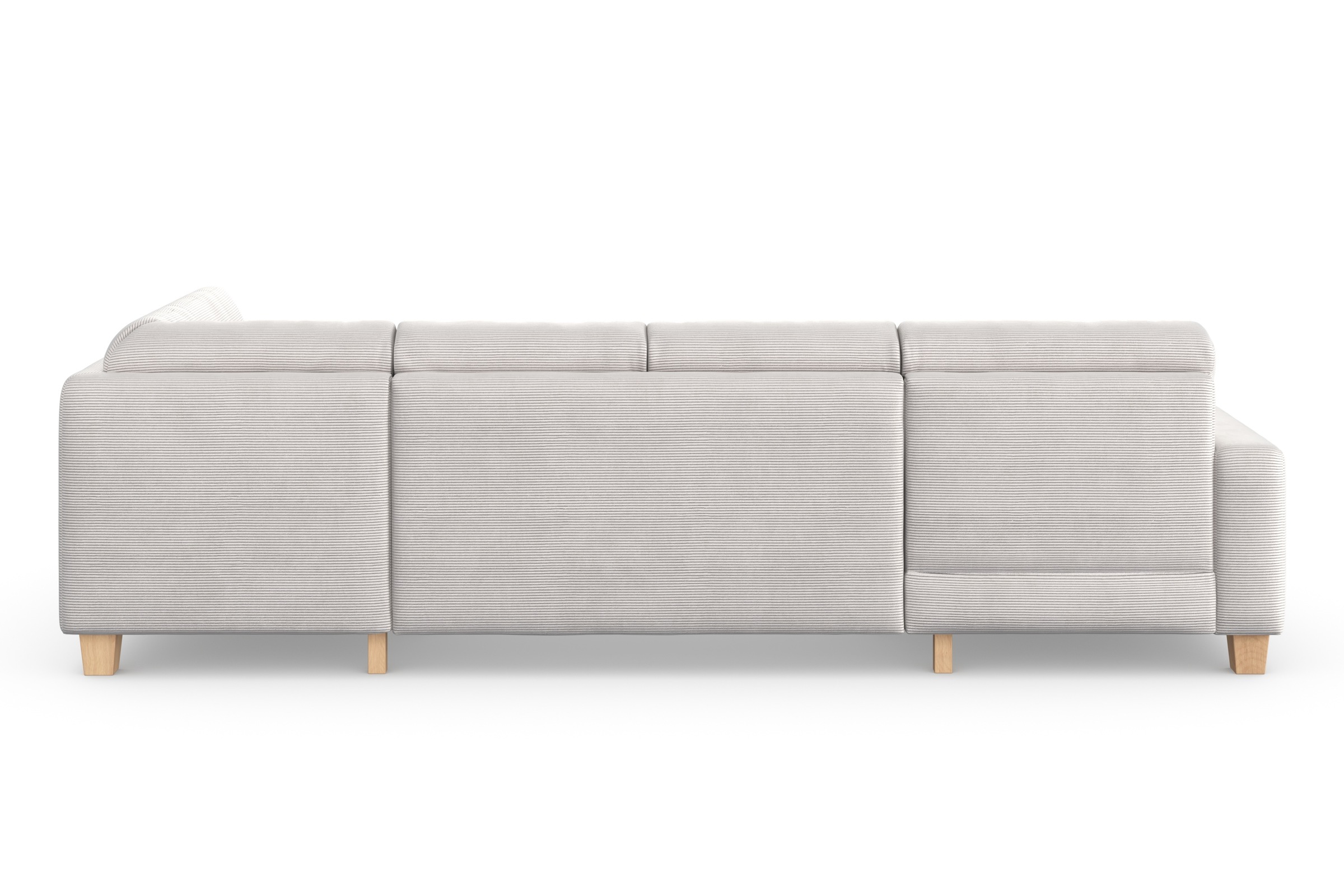 Home affaire Wohnlandschaft »Summer U-Form« mit oder ohne Bettfunktion und Bettkasten, Cord-Bezug