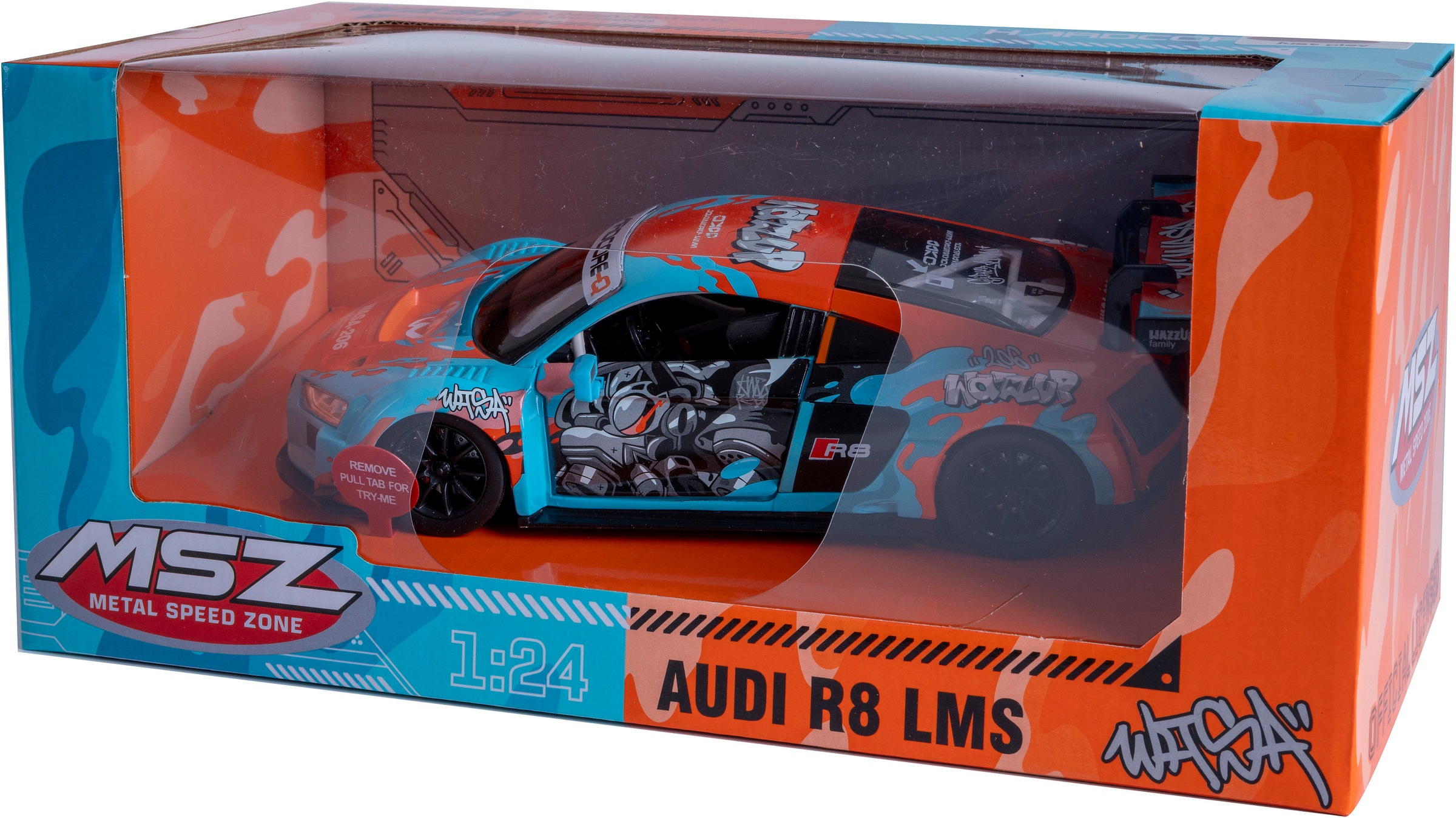 Jamara Spielzeug-Auto »Diecast, Audi R8 LMS blau inklusive Batterien« LED Licht; Maßstab 1:24