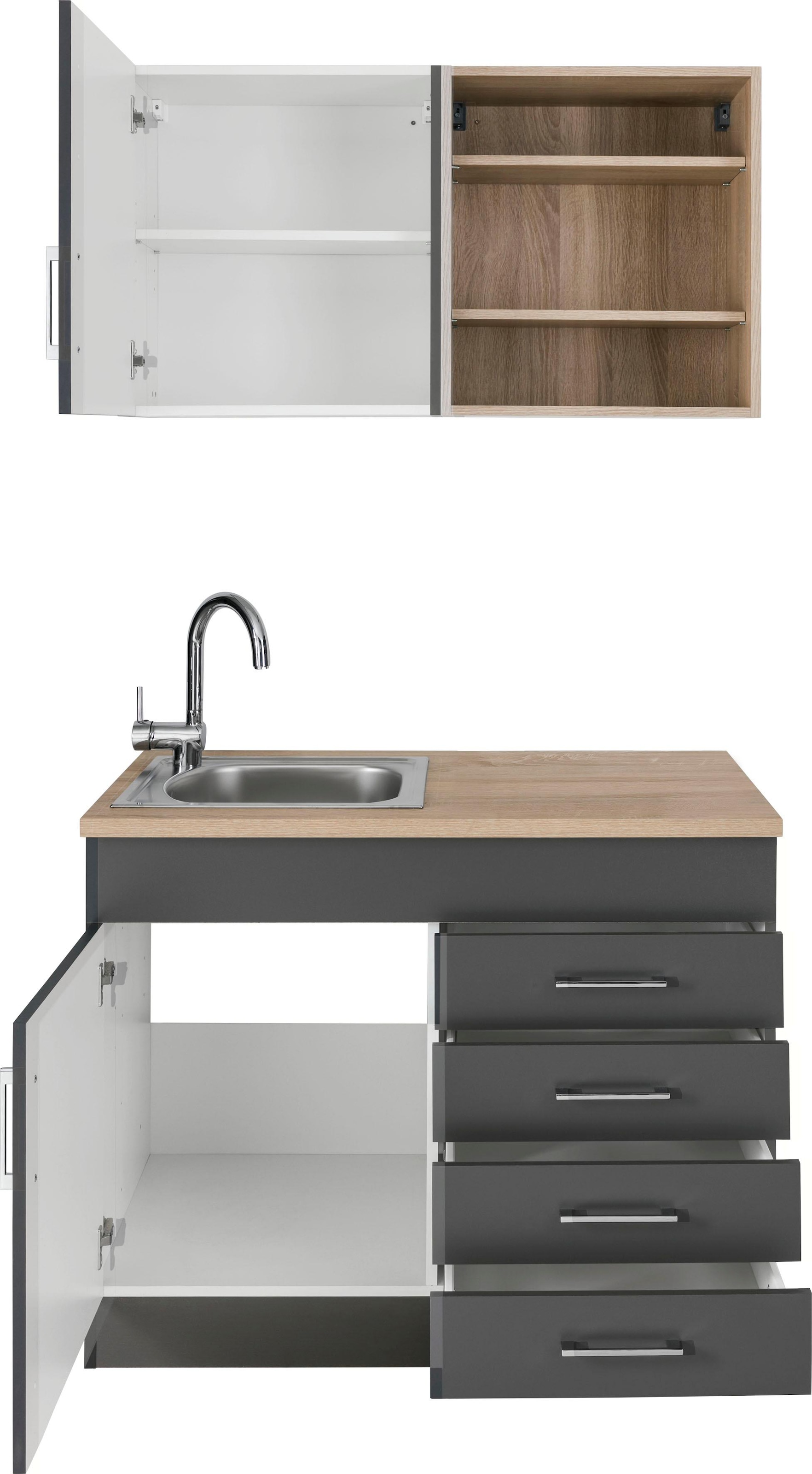 KOCHSTATION Pantryküche »KS-Mali« Breite 100 cm, wahlweise mit E-Geräten