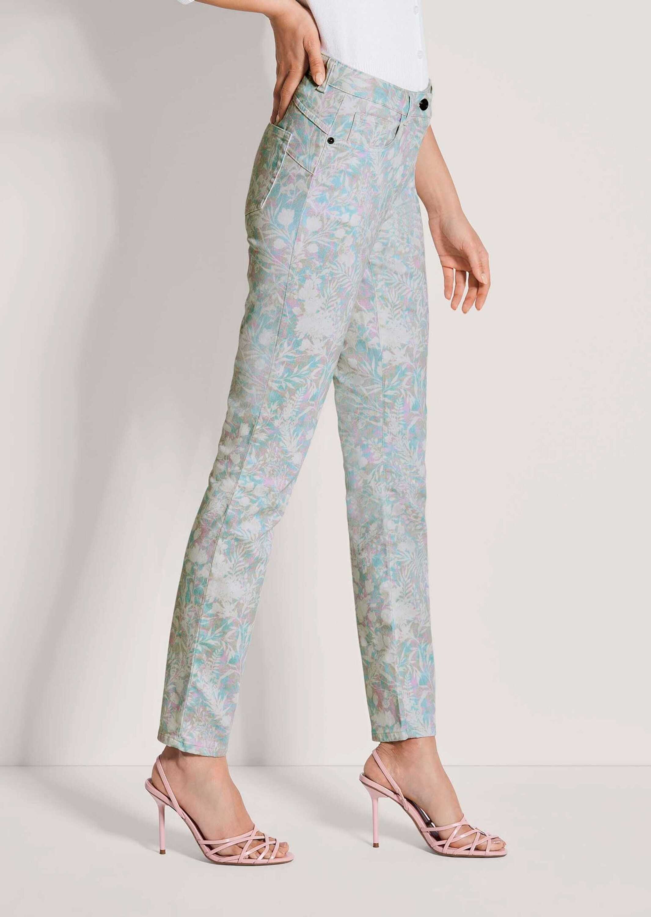MADELEINE Chinos »Druckhose Baumwollhose mit floralem Print«  Allover-Print