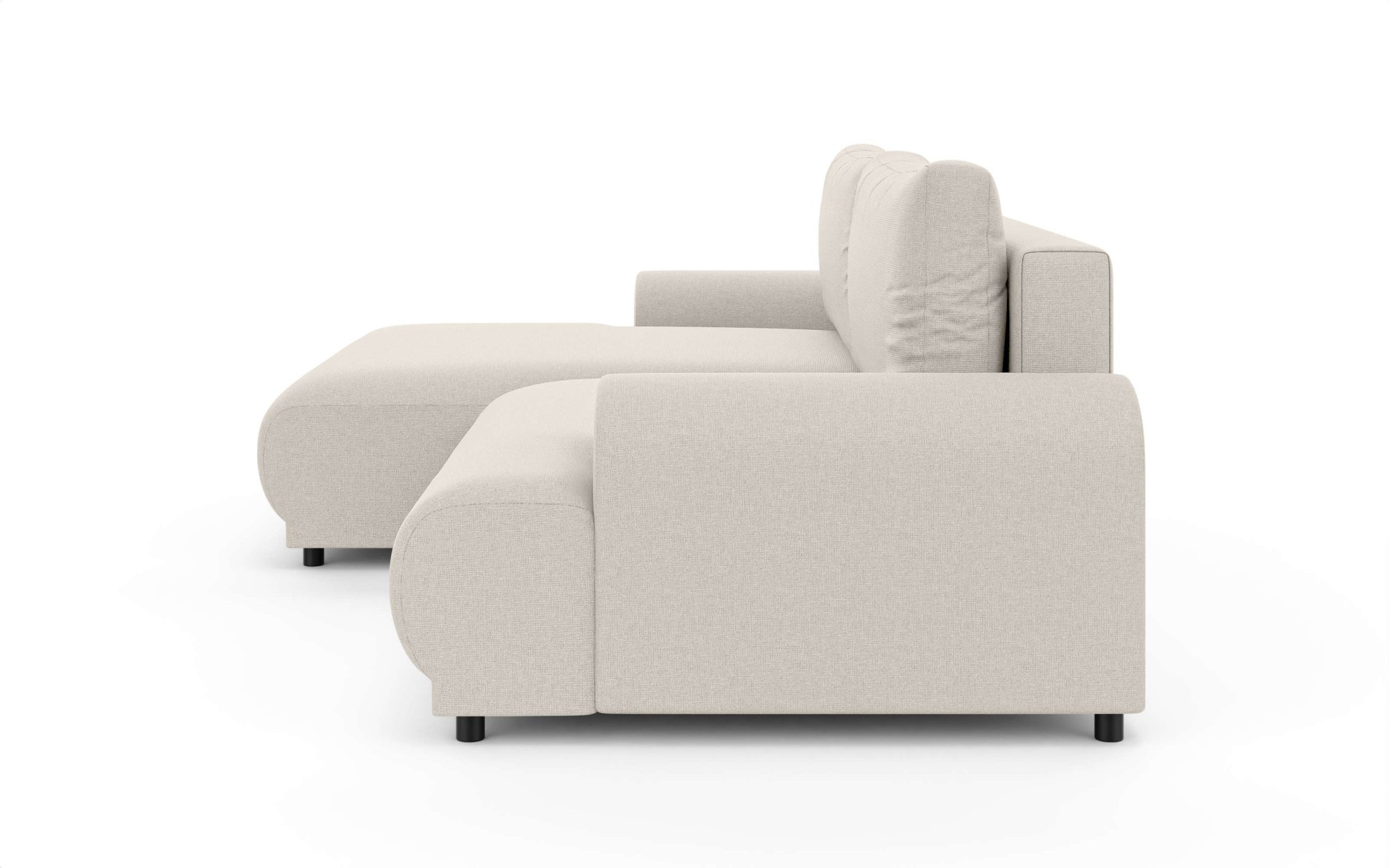 INOSIGN Ecksofa »Marsby, mit Bettfunktion und Bettkasten, Maße: B/H/T 242/65/145 cm« L-Form mit Wellenunterfederung, Recamiere links oder rechts bestellbar