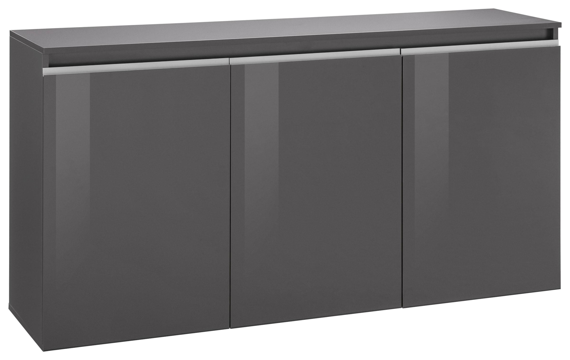 INOSIGN Kommode »Magic, Kommode, Schrank, Kredenz«, mit 3 Türen, Komplett Hochglanz lackiert, (B/T/H) 150x40x81 cm