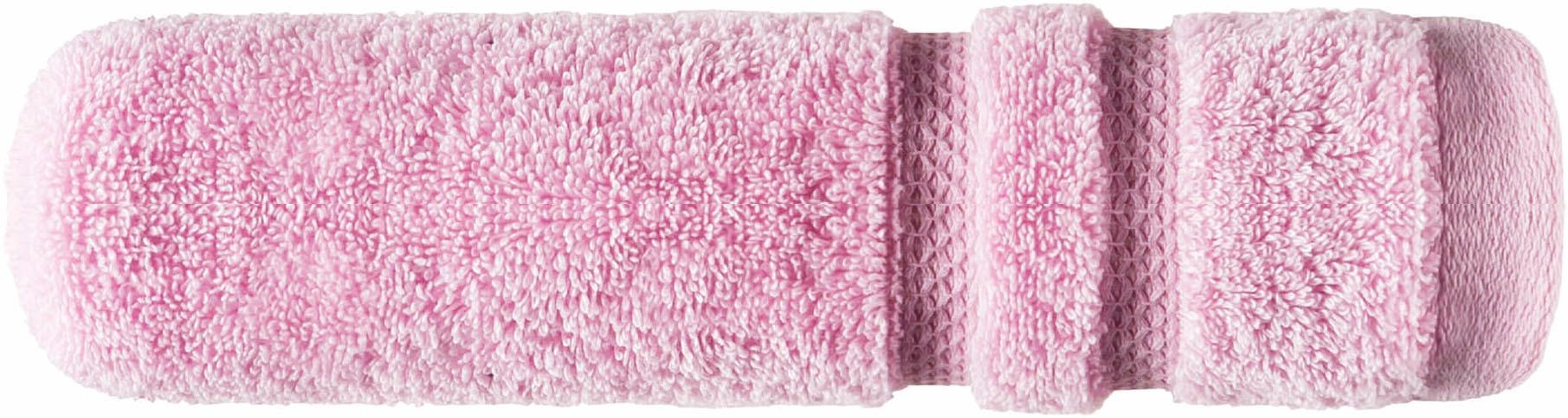 Egeria Handtücher »Micro Touch«, (2 St., 2er Set Handtücher 50 x 100 cm), Streifenbordüre, extrem saugfähig & flauschig, 100% Baumwolle