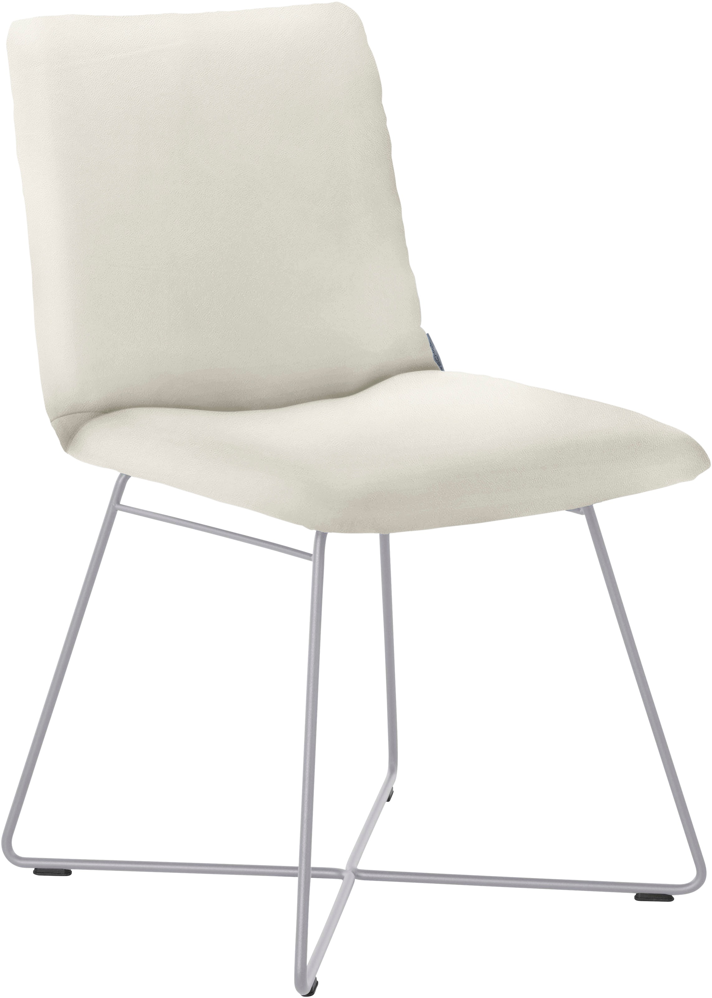 W.SCHILLIG Polsterstuhl »jakob«, Longlife Xtra-Leder Z59, mit Drahtrohrgestell in Silber matt
