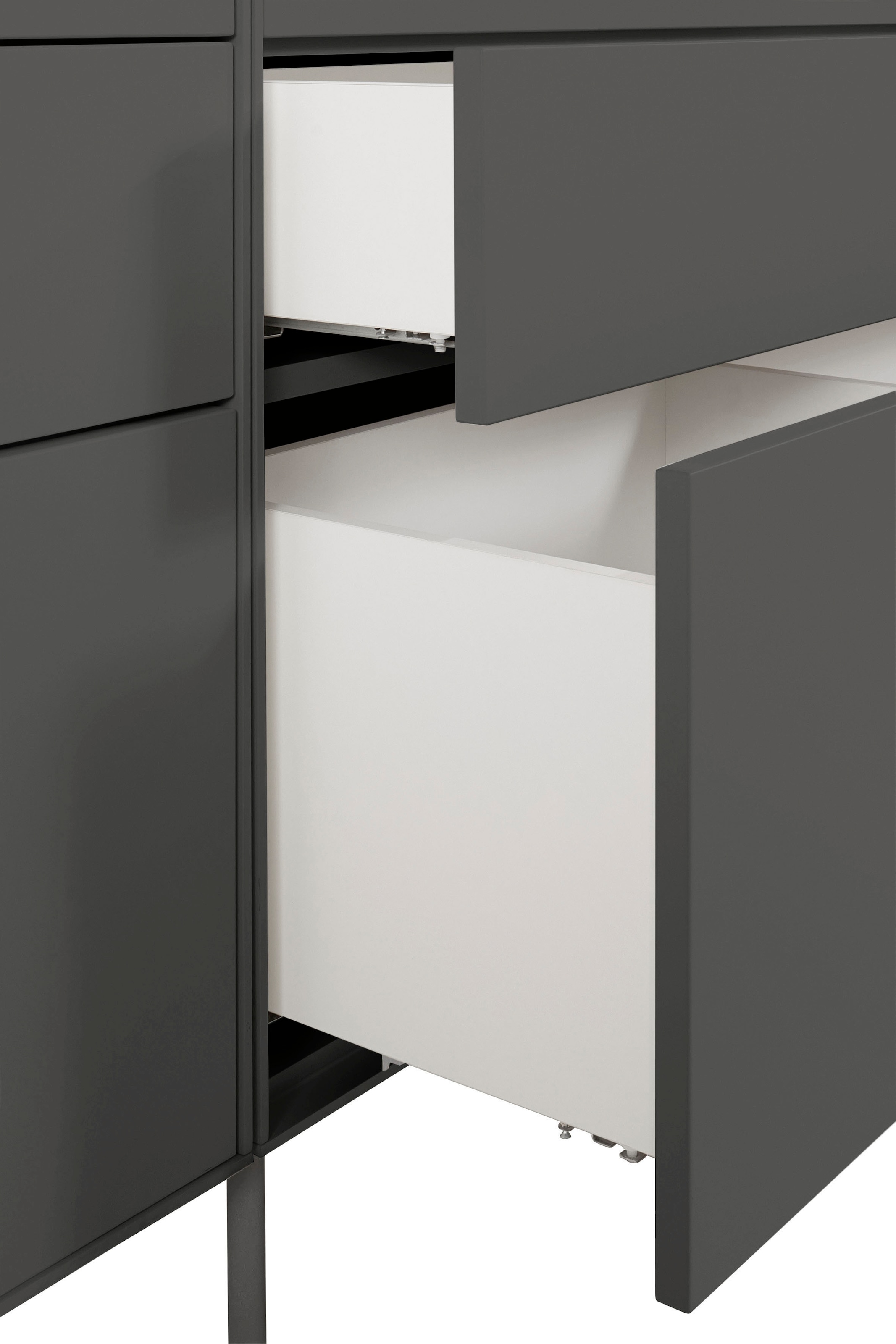LeGer Home by Lena Gercke Sideboard »Essentials«, (2 St.), Breite: 224cm, MDF lackiert, Push-to-open-Funktion