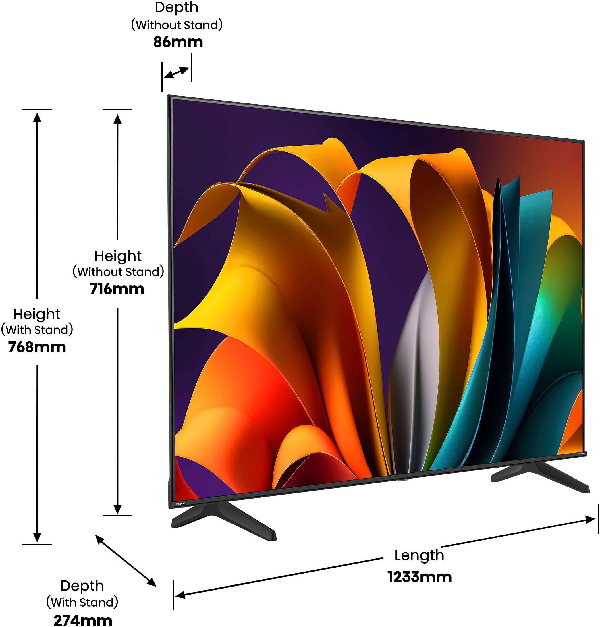 Hisense LED-Fernseher »55E6NT«, 139 cm/55 Zoll, 4K Ultra HD, Smart-TV, 4K UHD