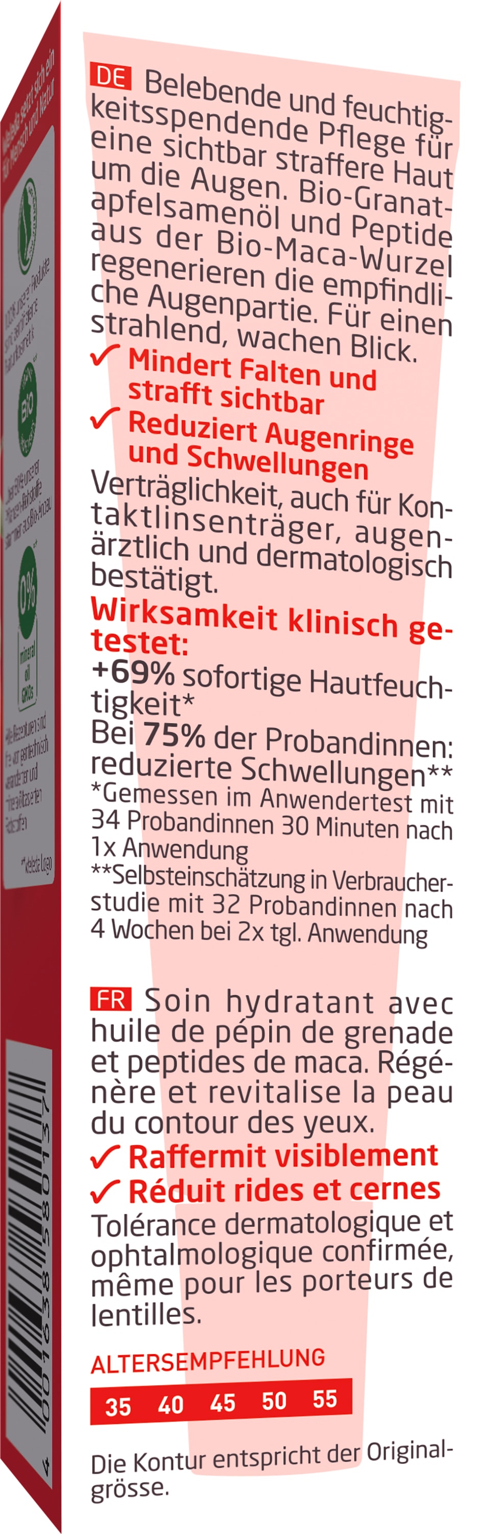WELEDA Augencreme »STRAFFENDE AUGENPFLEGE GRANATAPFEL & MACA-PEPTIDE« mindert Falten, Augenringe & Schwellungen, strafft die Haut