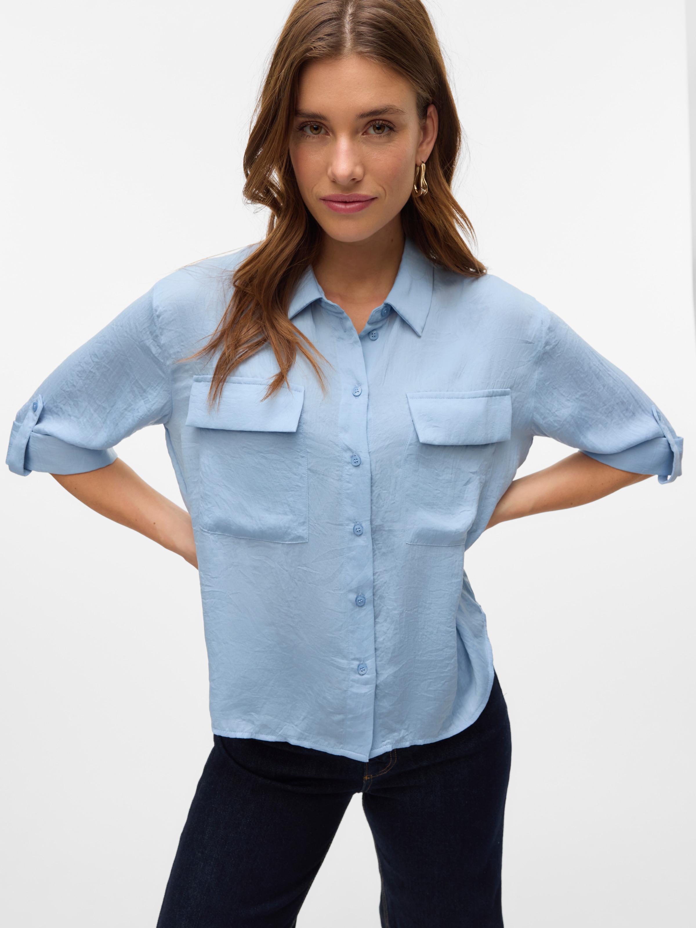 Vero Moda Kurzarmbluse »VMFABIANA 3/4 SHIRT VMA NOOS«