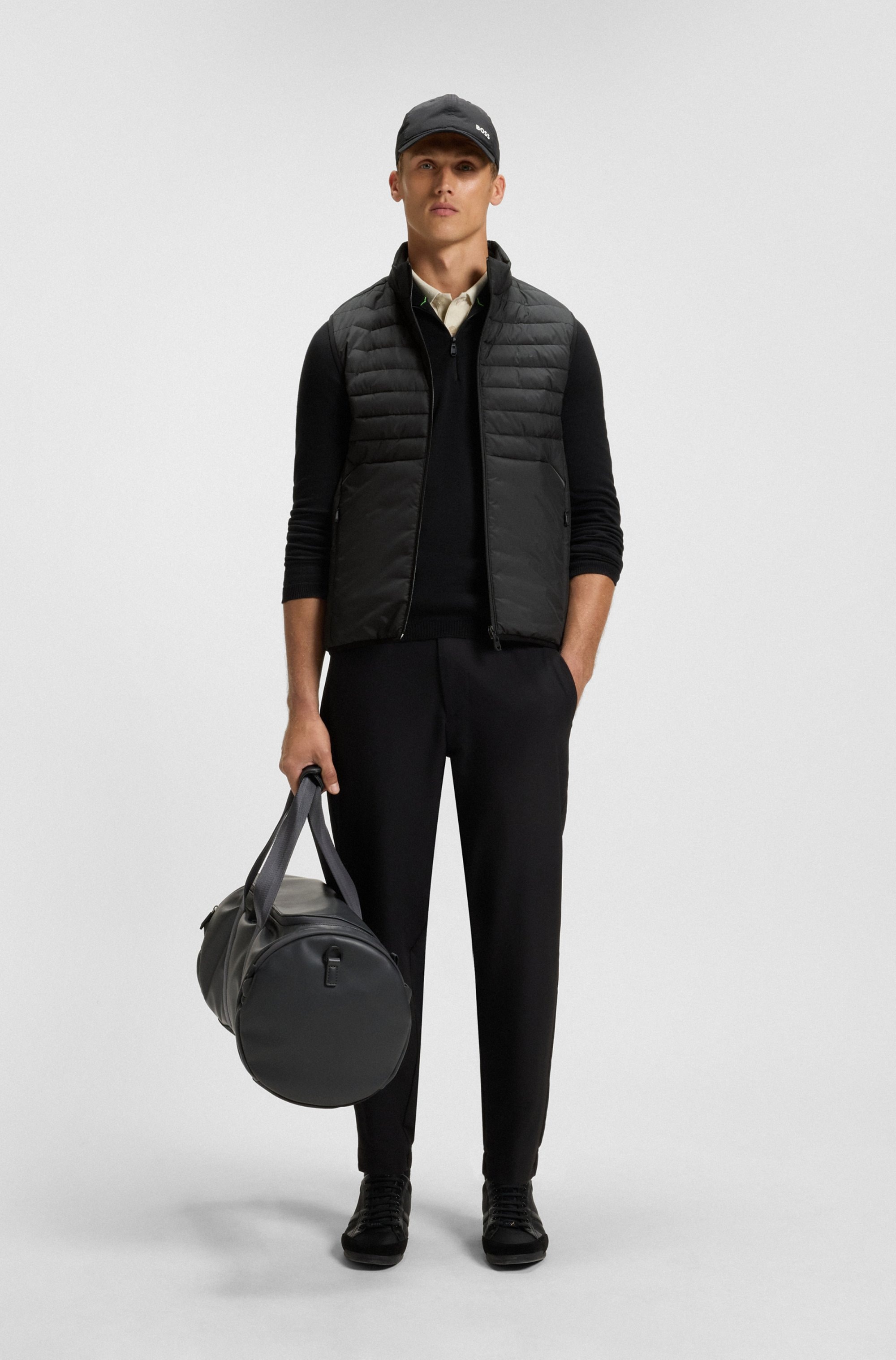 BOSS GREEN Steppweste »V Urbanex Vest« mit soften Stretch-Einsätzen und reflektierenden Details