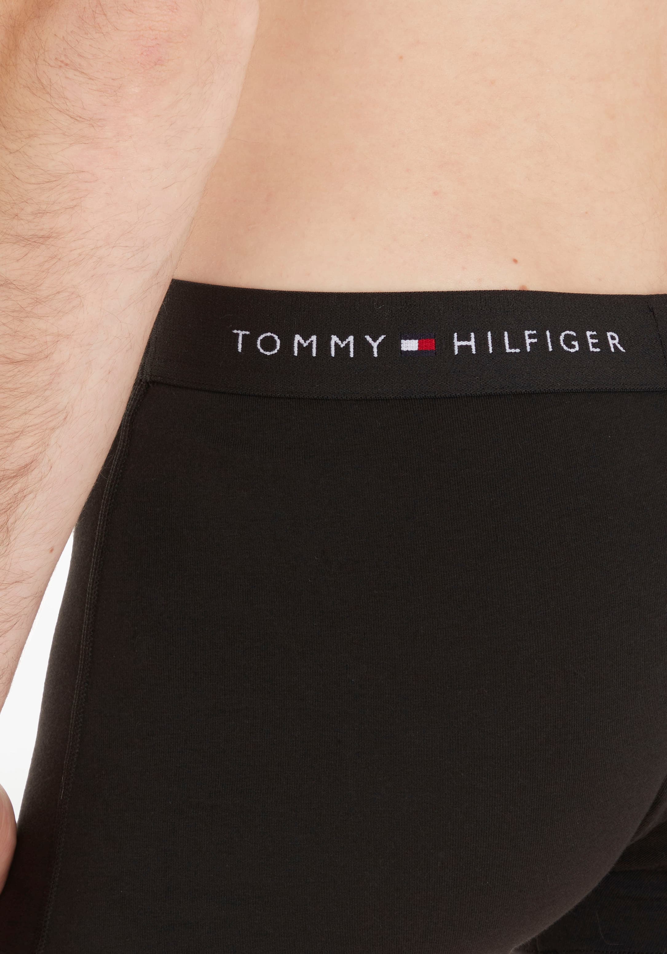 Tommy Hilfiger Underwear Boxer »TRUNK 3 PACK«, (3 St.), mit kontrastfarbenem Logobund
