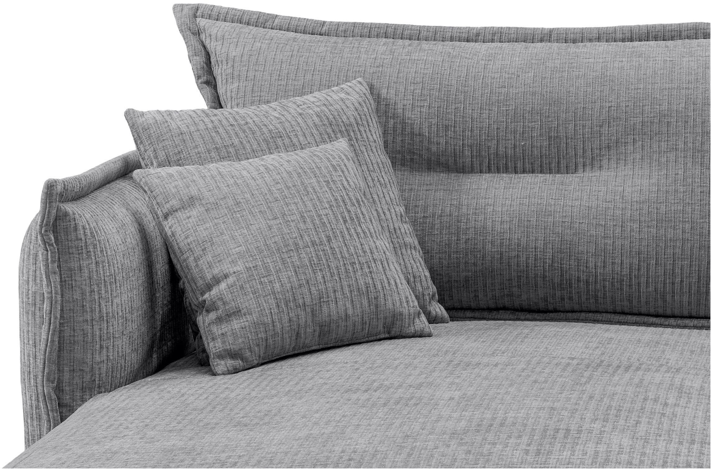 INOSIGN Ecksofa »Lazio modern und bequem, schmale Armlehnen, tolle Detailverarbeitung« zwei verschiedene Fußfarben wählbar