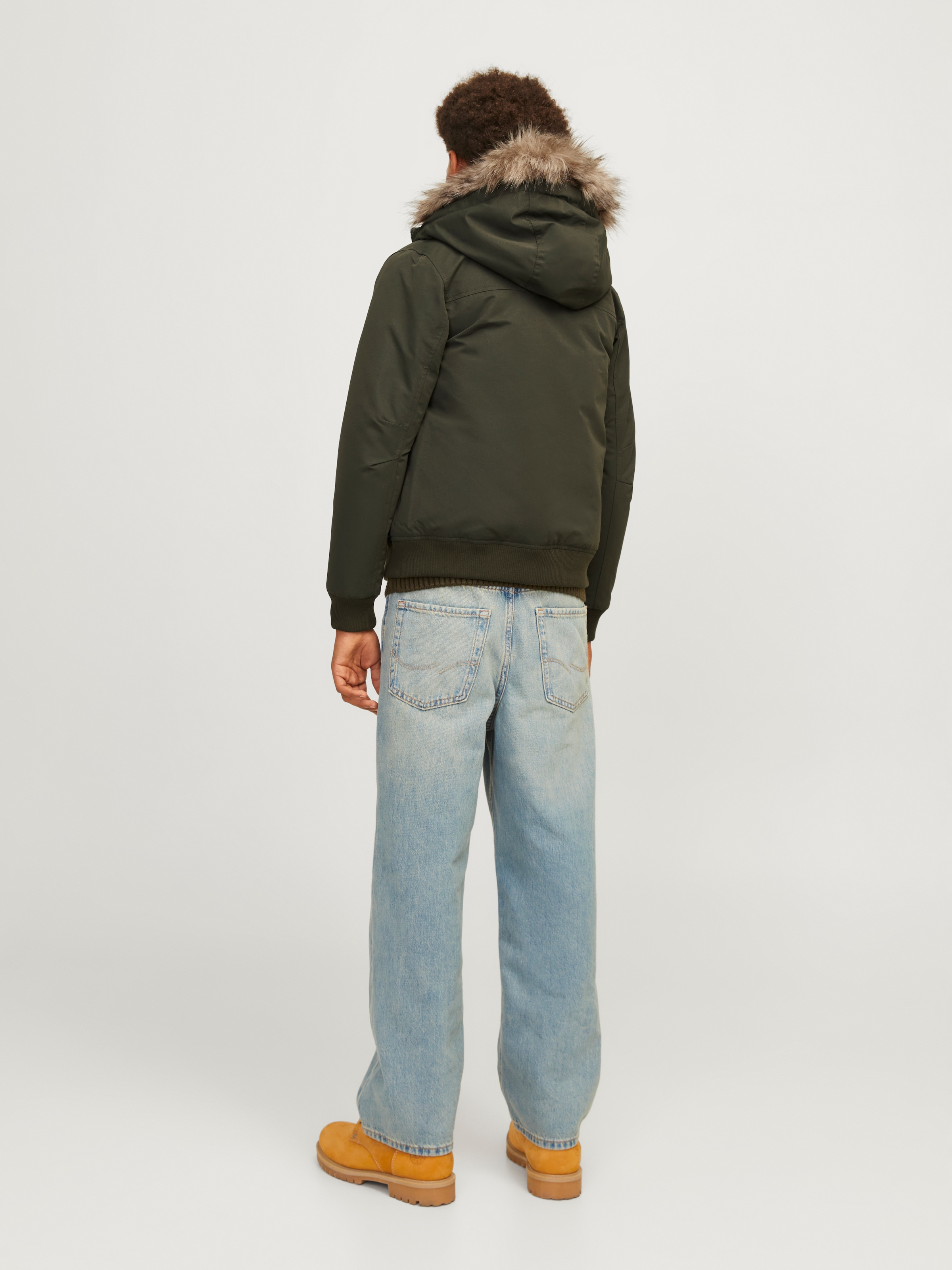 Jack & Jones Junior Outdoorjacke »JJECONSTRUCT DETACHABLE FUR BOMBER JNR«, mit Kapuze