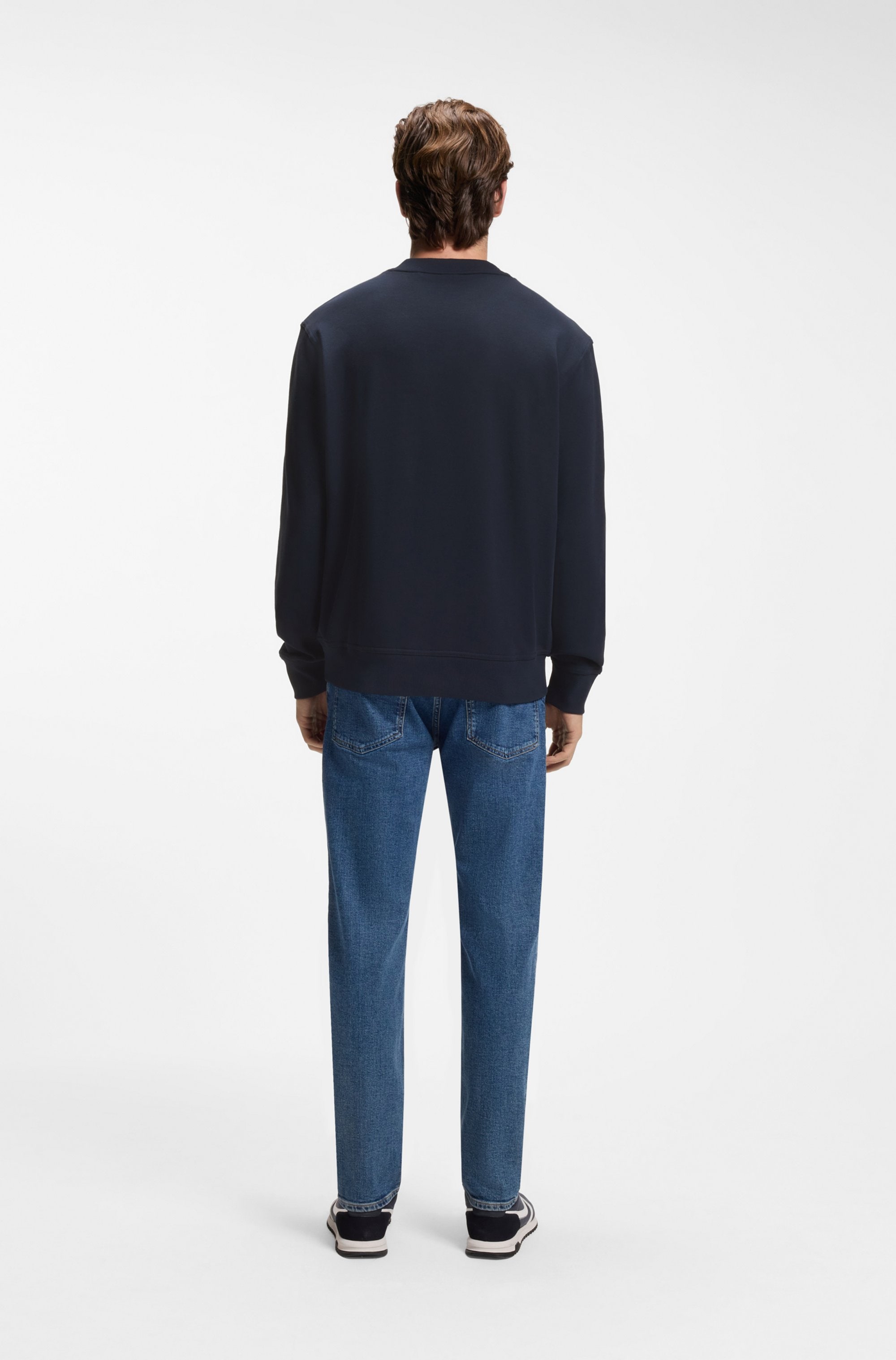 BOSS ORANGE Sweatshirt , Rundhalsausschnitt, Relaxed Fit, große Logo-Stickerei
