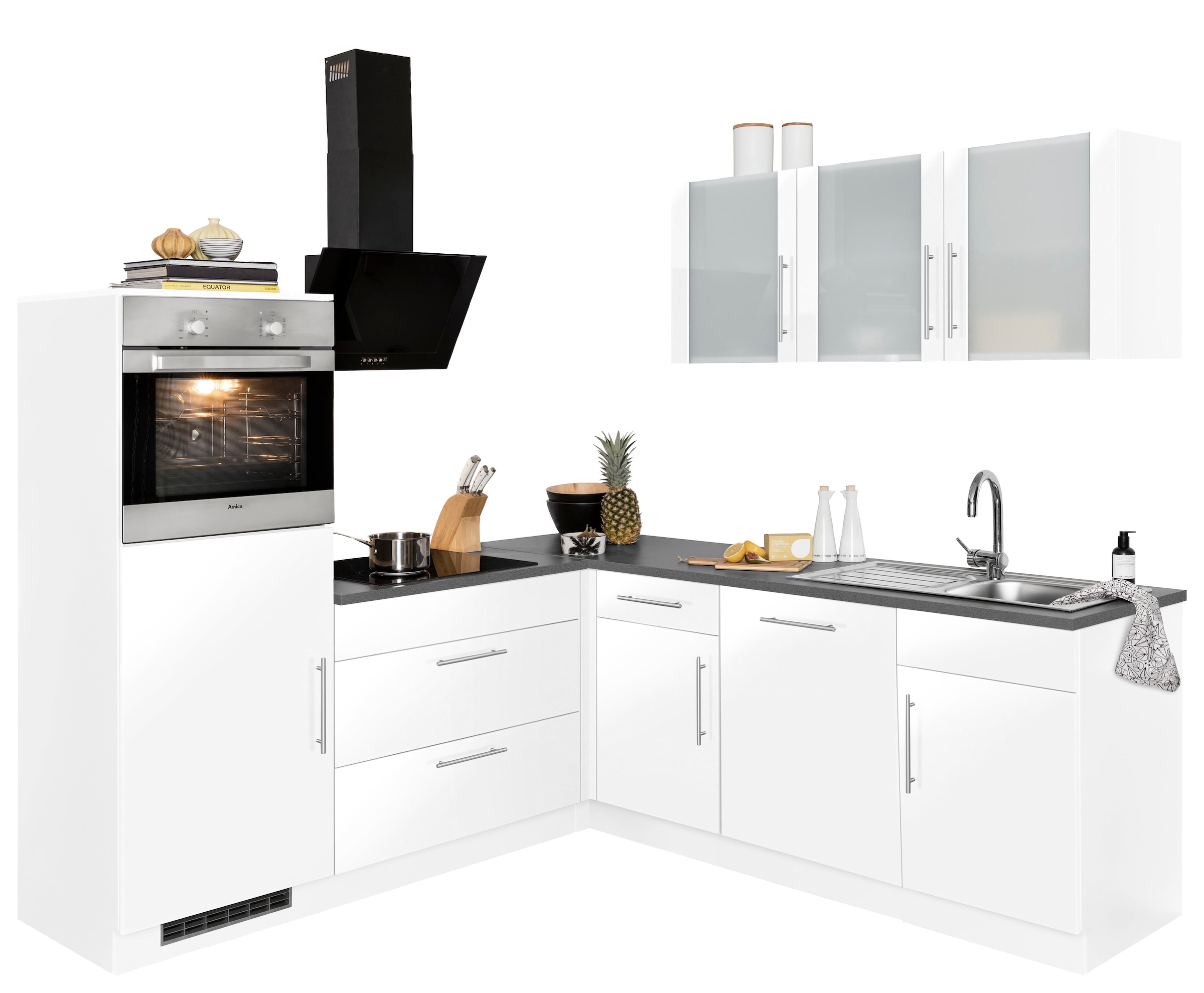 210 cm Stellbreite Küchen Online wiho Winkelküche E-Geräte, x im 220 ohne bestellen OTTO »Cali«, Shop
