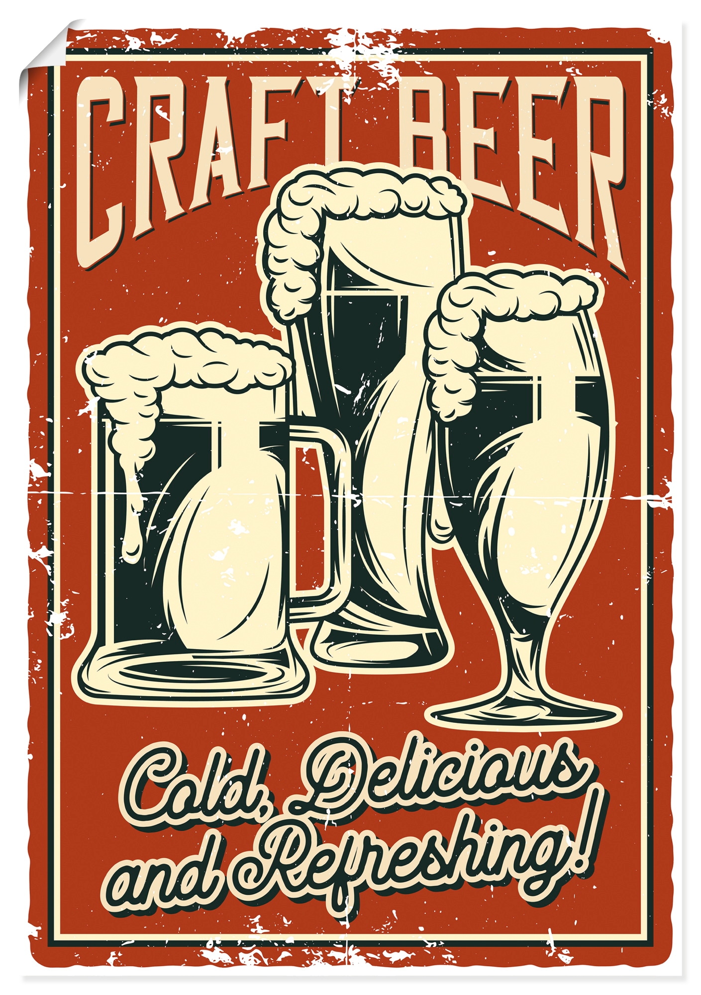 Artland Wandbild »Craft Beer« 1 Stk. tlg. als Alubild, Leinwandbild, Poster, Wandaufkleber in verschied. Größen