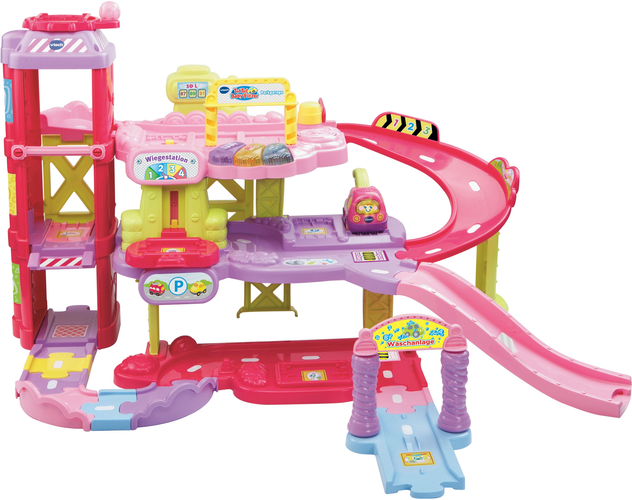 Vtech® Spiel-Parkgarage »Tut Tut Baby Flitzer,«, mit 3 Etagen und Tut Tut Baby Flitzer Abschleppwagen