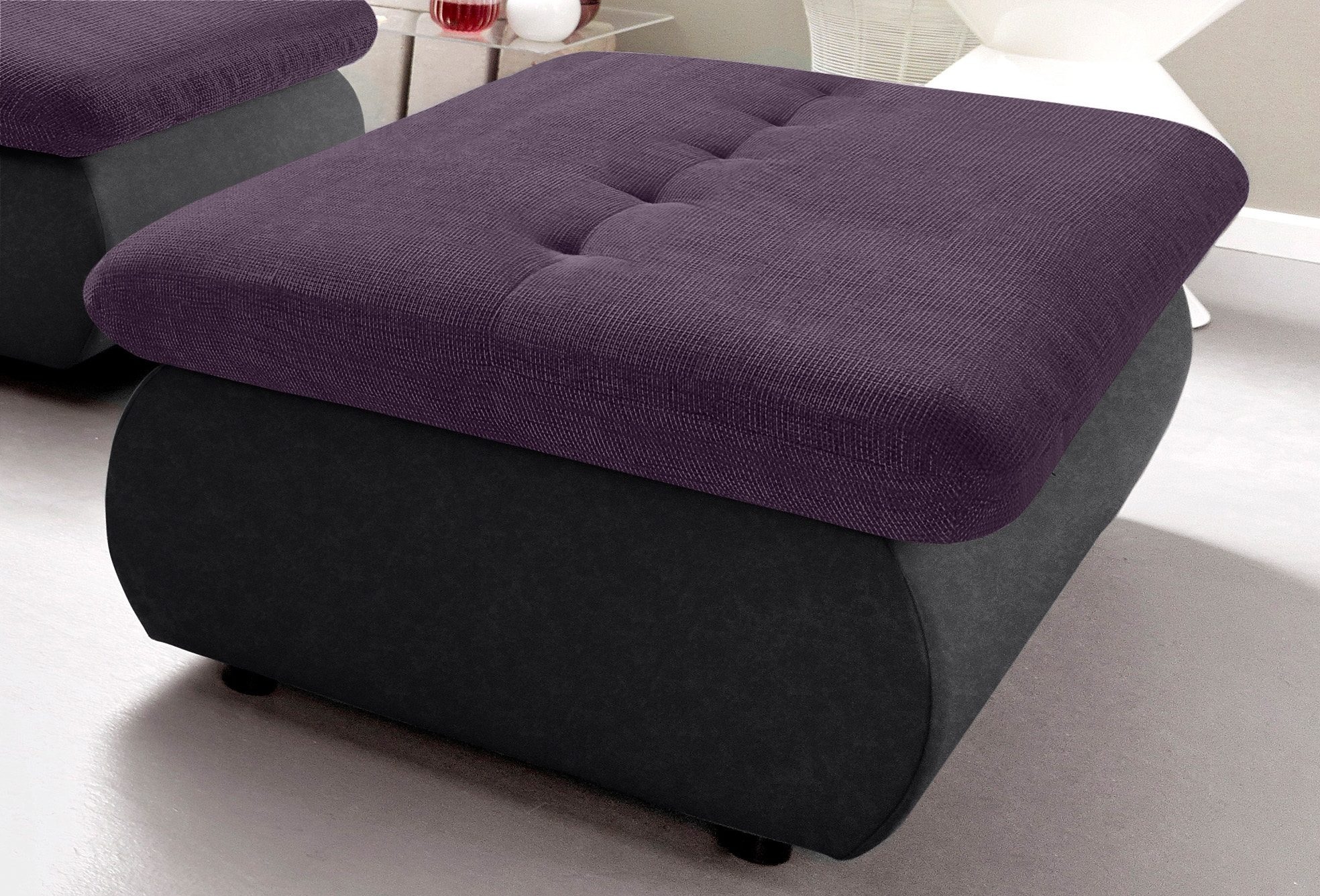 TRENDMANUFAKTUR Hocker, mit Stauraumfach