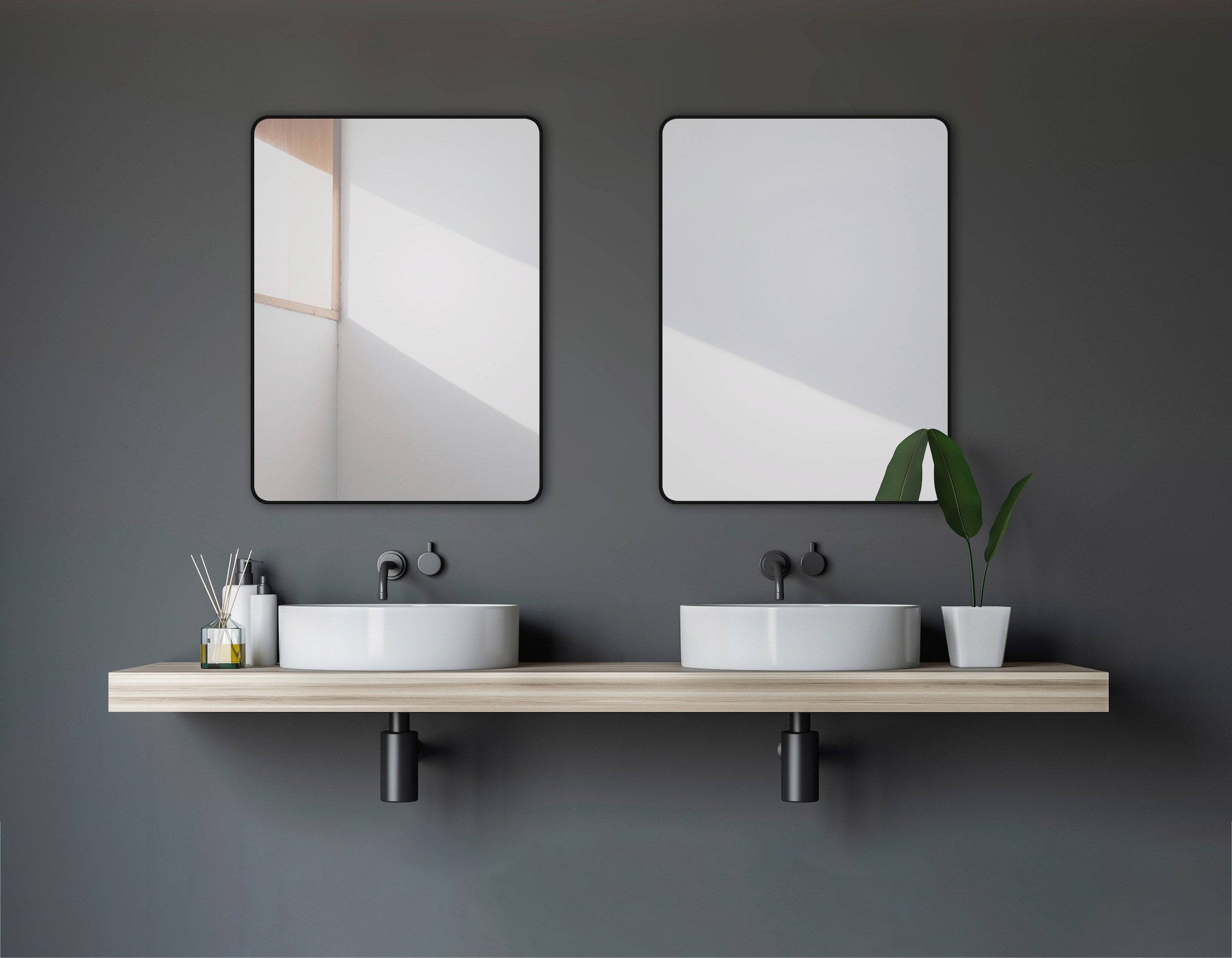 Talos Wandspiegel »Black 80x60 cm online OTTO Living«, bestellen (Komplett-Set), bei BxH