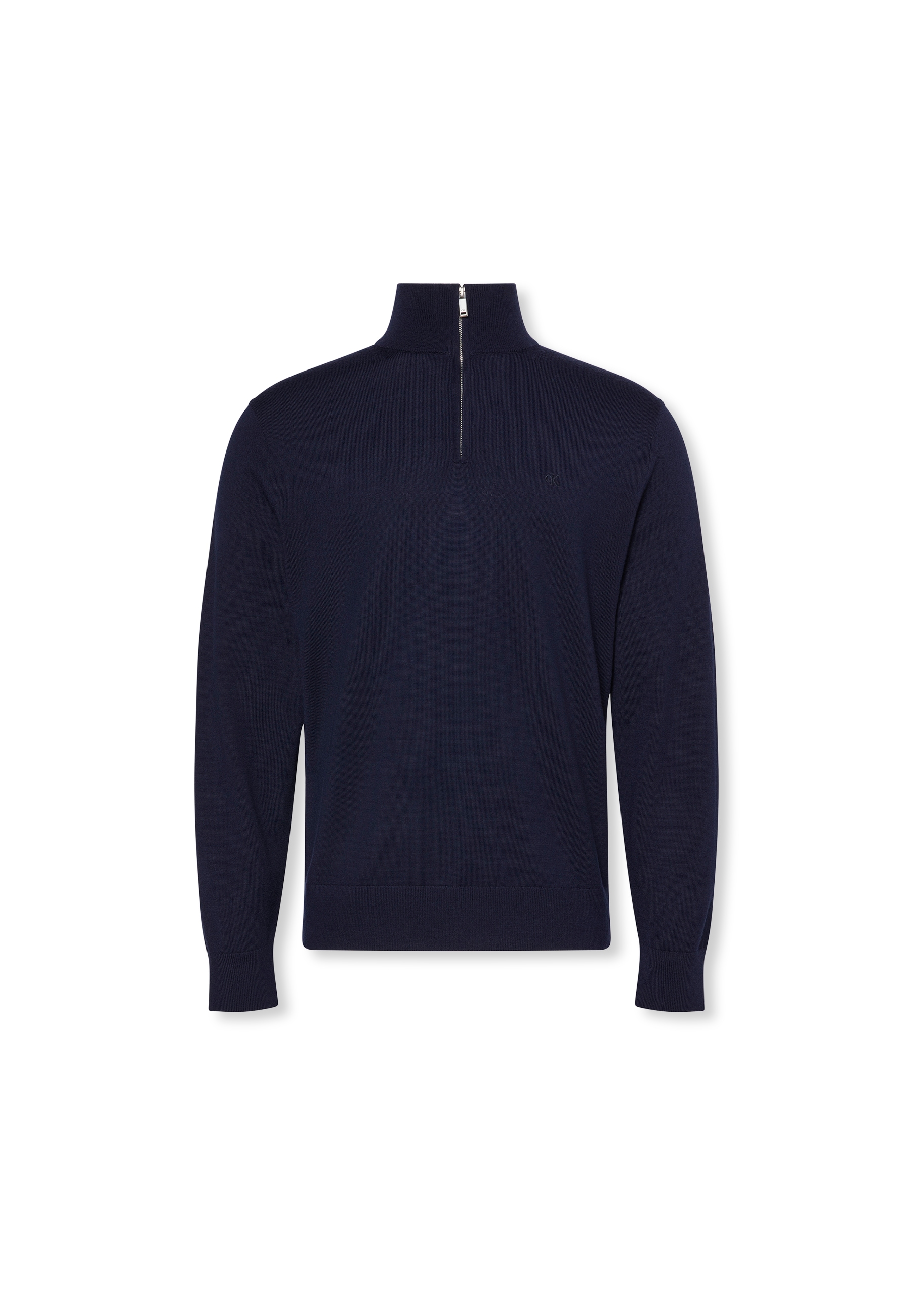 Calvin Klein Stehkragenpullover »LS 100% MERINO QZ 14GG«, Mit Rundhalsausschnitt, regular fit