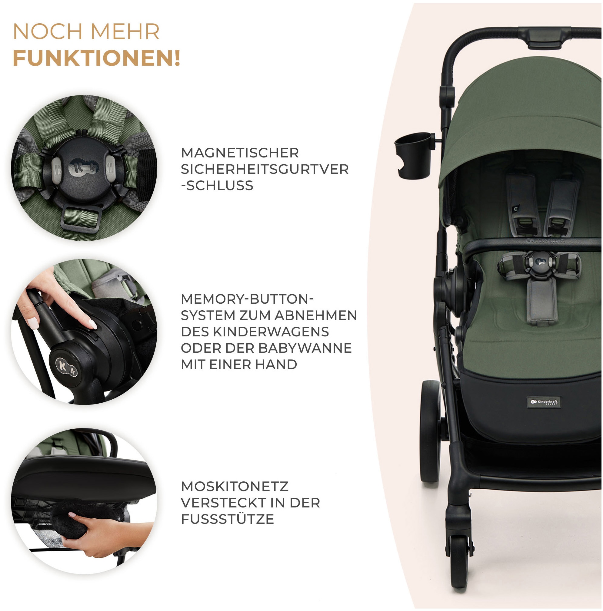 Kinderkraft Kombi-Kinderwagen »YOXI 2IN1« 22 kg