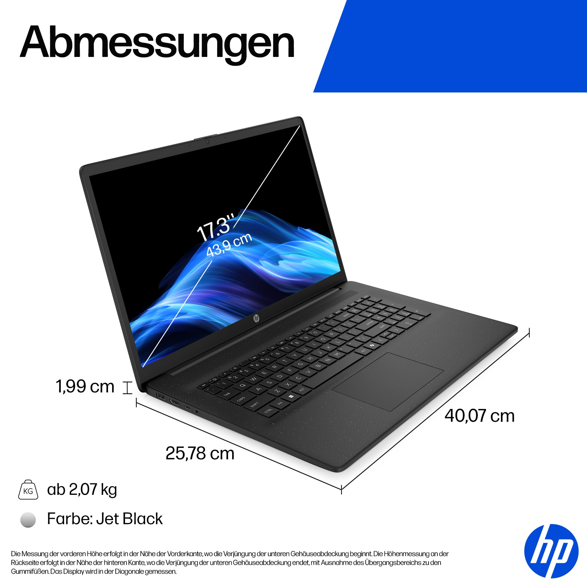 HP Notebook »17-cp AMD« 43,9 cm / 17,3 ″ AMD Ryzen 5 Radeon Graphics 512 GB SSD