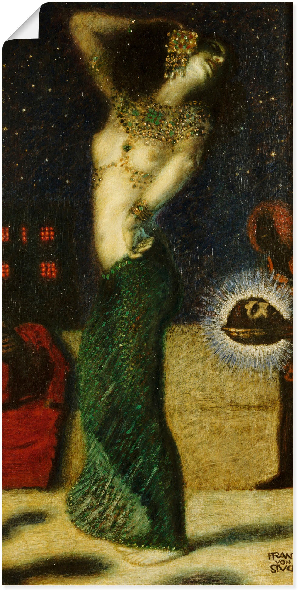 Artland Wandbild »Tanzende Salome.«, Frau, (1 St.), in vielen Größen & Produktarten -Leinwandbild, Poster, Wandaufkleber / Wandtattoo auch für Badezimmer geeignet