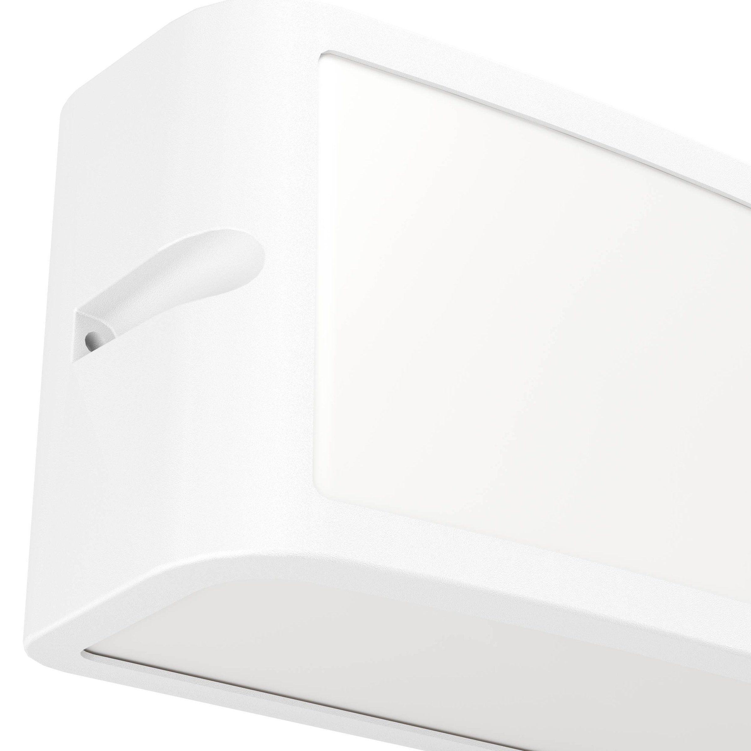 EGLO Wandleuchte »Camarda Wandlampe, rechteckige Außenleuchte, Außenwandleuchte, IP54« LED-Modul 1 Stk. Neutralweiß Wand-/Deckenleuchte - L22 x H11 x AL9 cm - weiß - 10,5W inkl.
