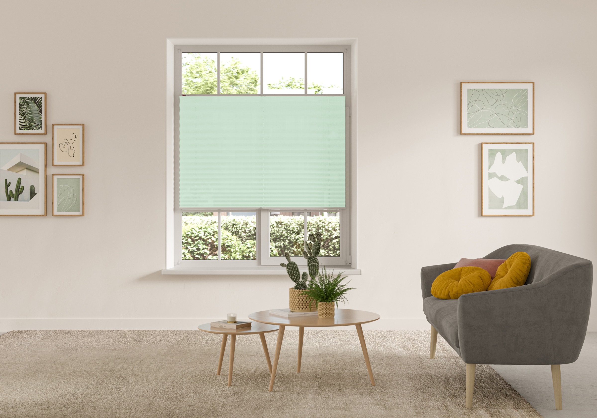 OTTO home Plissee »DAHRA - in Crush-Optik« Lichtschutz ohne Bohren verspannt Fixmaß, Bestseller mit über 5500 4,5-Sterne-Bewertungen, Klemmträger