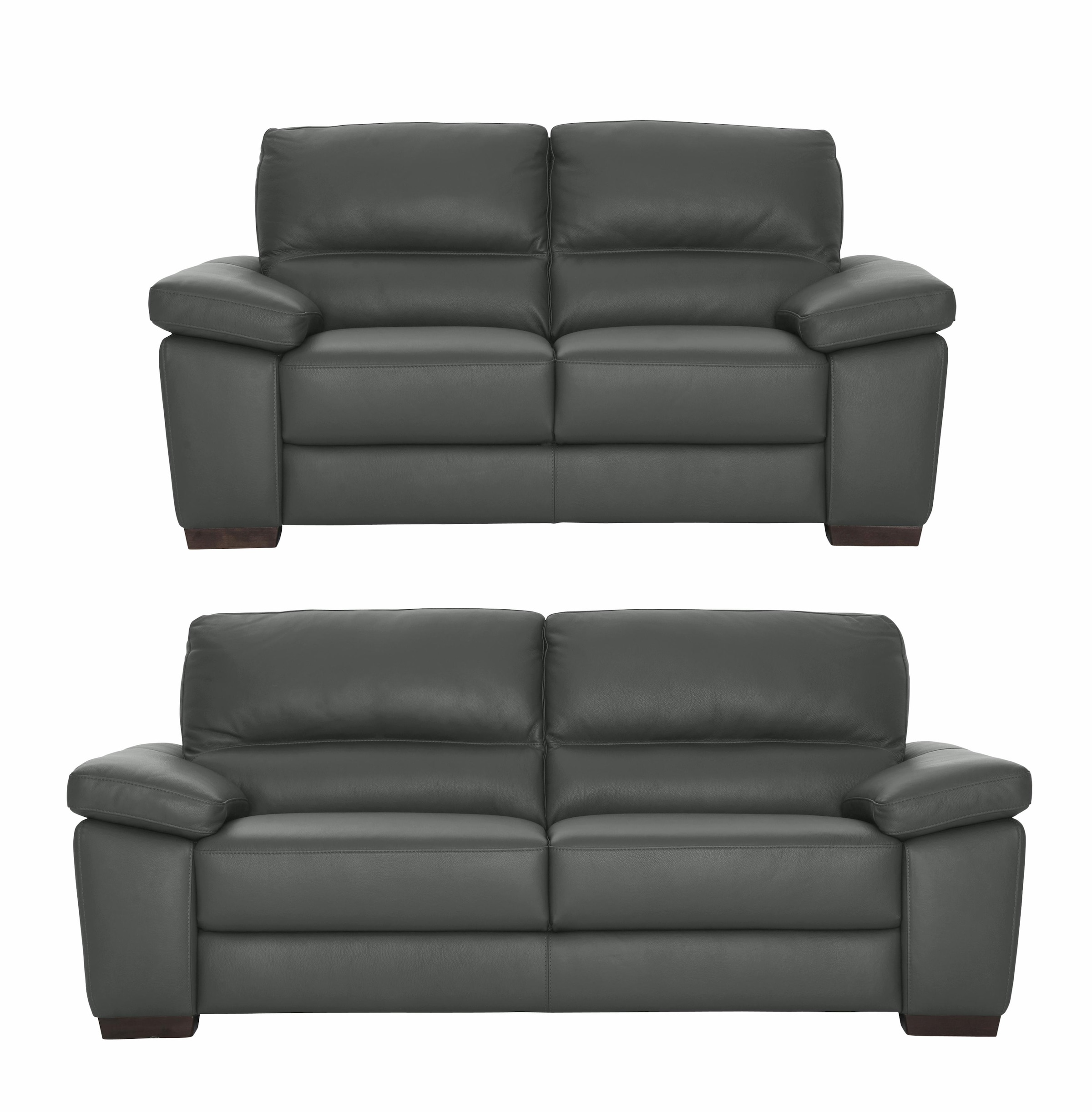 CALIA ITALIA Polstergarnitur »Gaia, hochwertige Garnitur aus 2-Sitzer und 3-Sitzer, edles Design« Set, 2 Stk. tlg. Ledergarnitur, in zwei hochwertigen