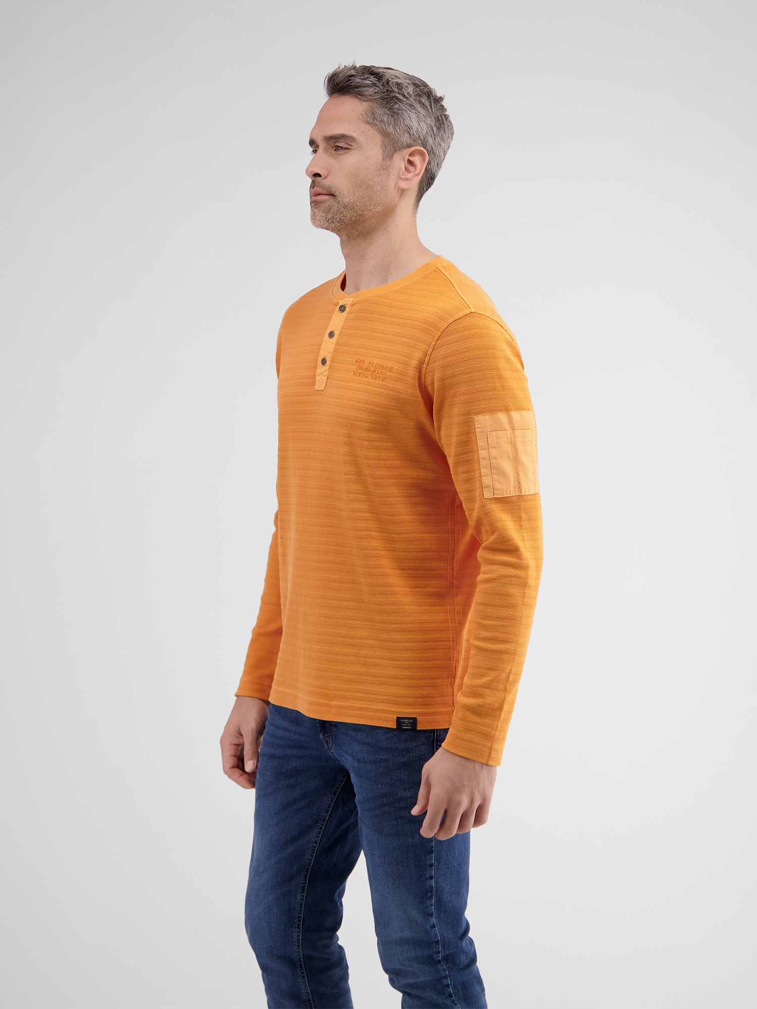 LERROS Sweatshirt »LERROS Serafinoshirt in Streifenoptik«