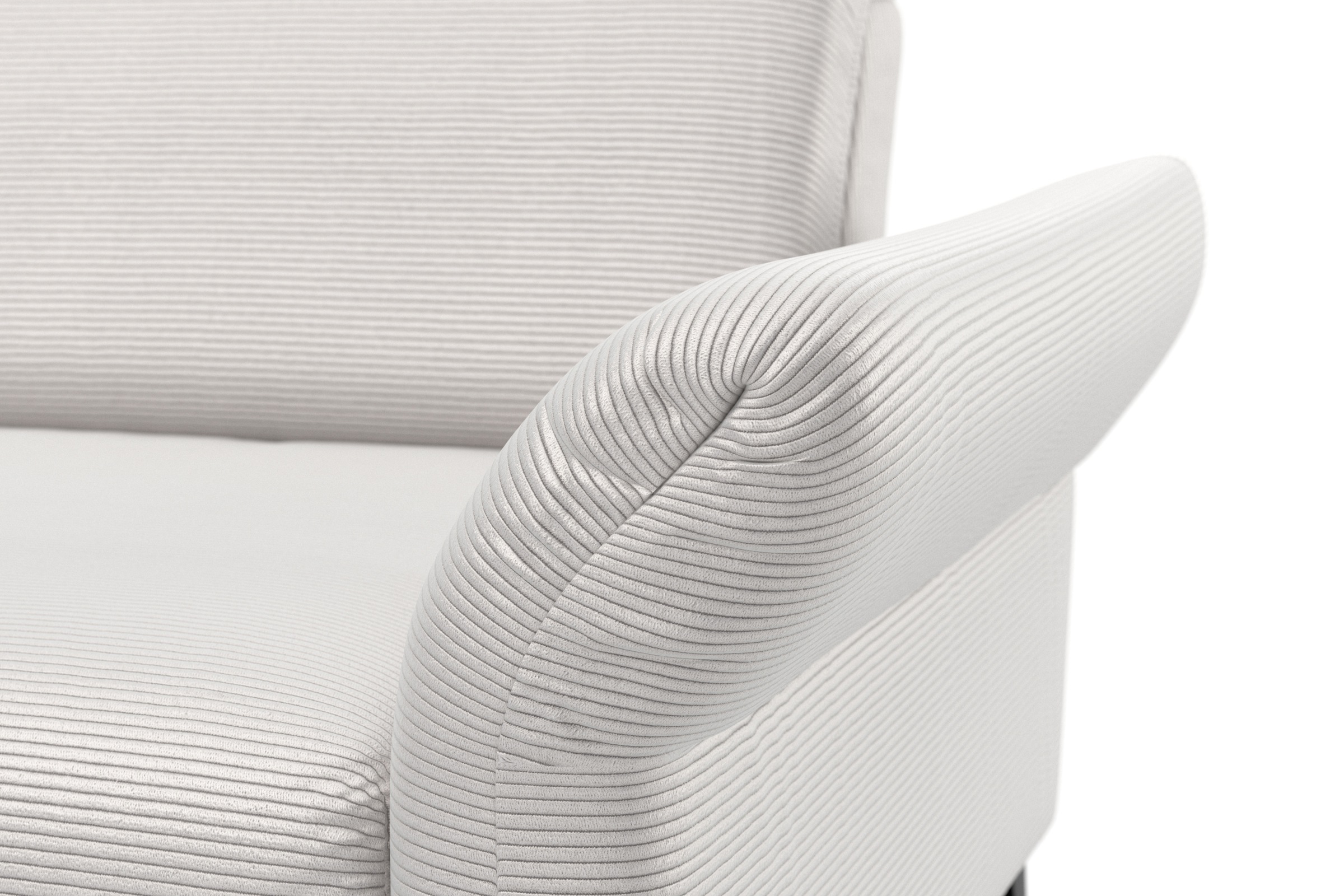 INOSIGN Ecksofa »Coco L-Form«, Sitztiefen-, Arm- und Kopfteilverstellung, Cord-Bezug, Fußhöhe 15 cm