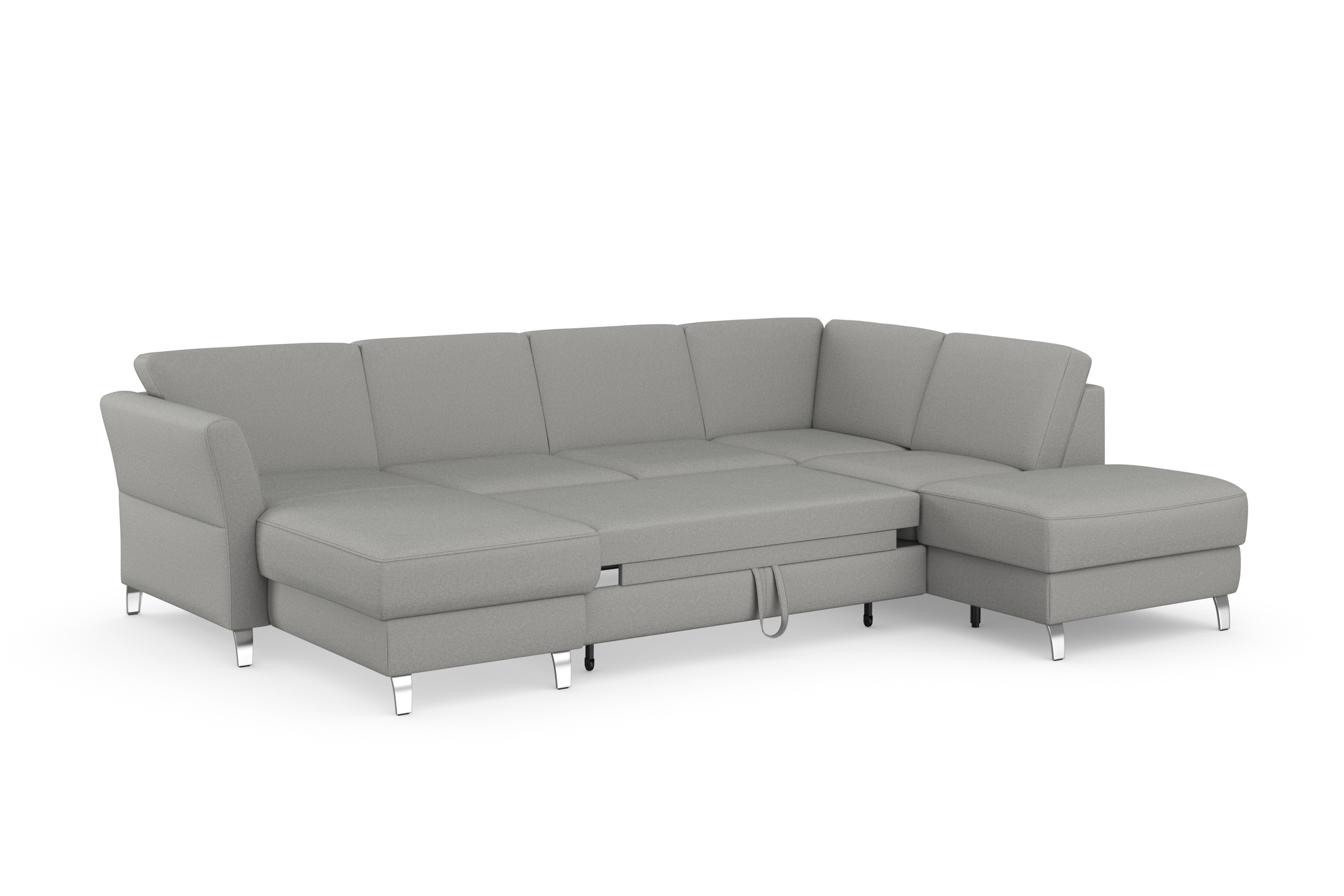 sit&more Wohnlandschaft »Visby U-Form«, Wahlweise mit Bettfunktion und Stauraum, frei im Raum stellbar