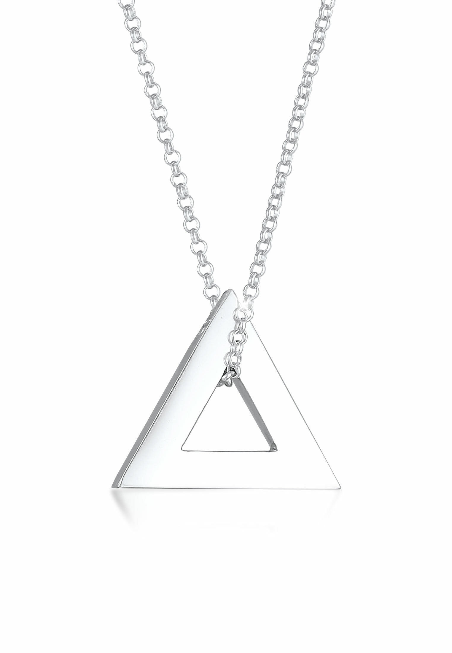 Kuzzoi Kette mit Anhänger »Halskette Herren Erbskette Dreieck Triangle 925 Silber«