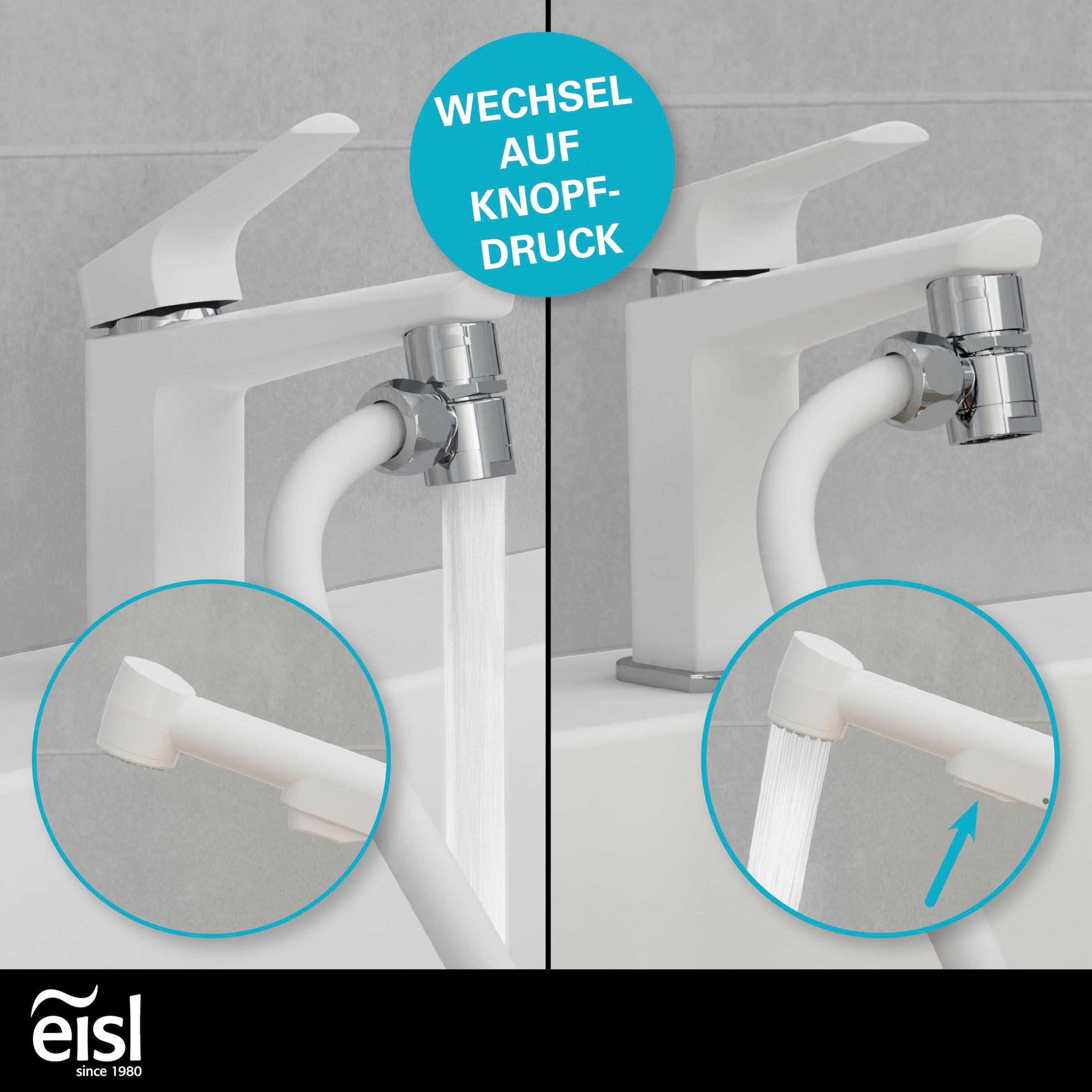 Eisl Brausegarnitur, Kunststoff-Brauseschlauch mit Handbrausehalter